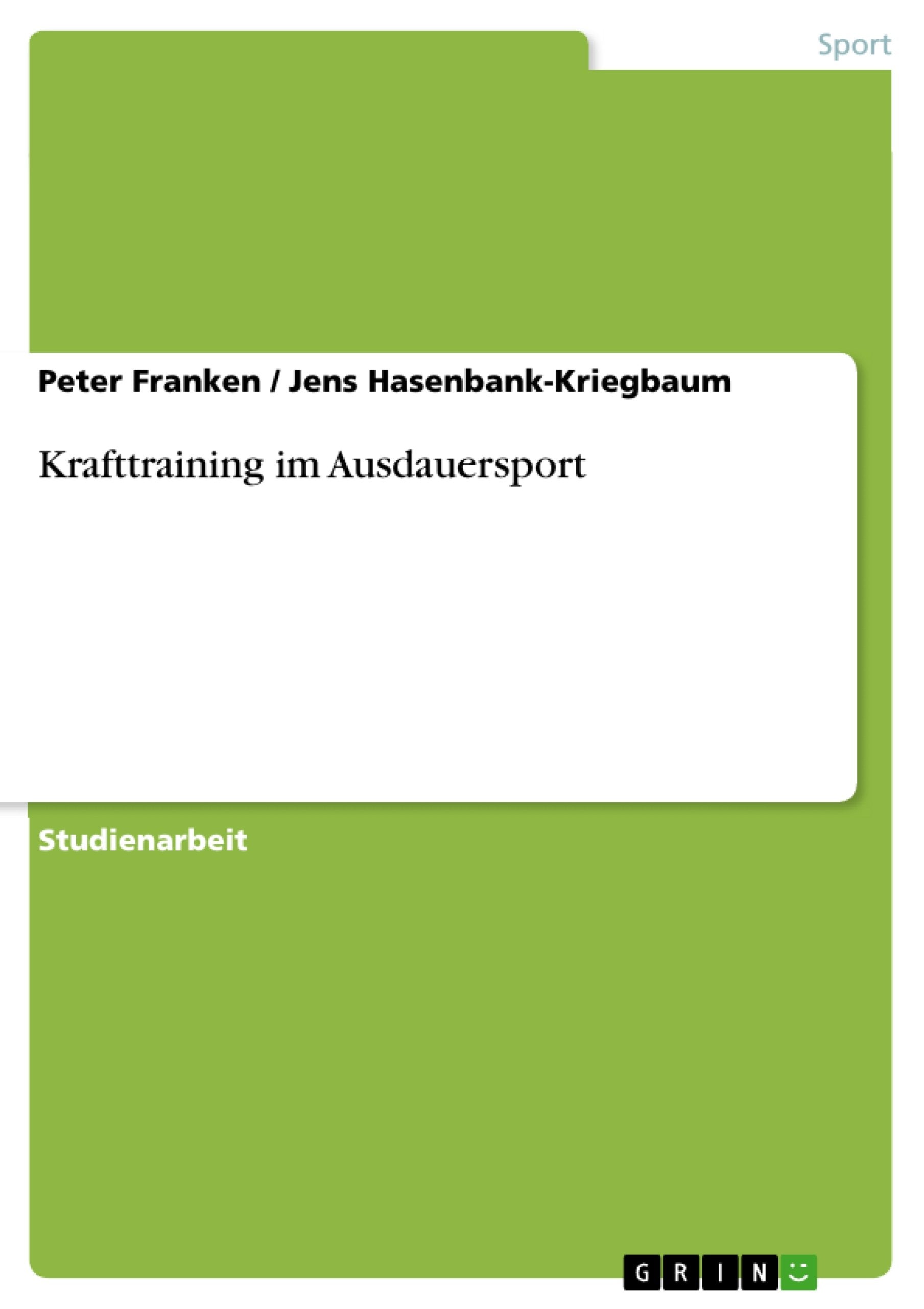 Krafttraining im Ausdauersport Hobbies & Crafts