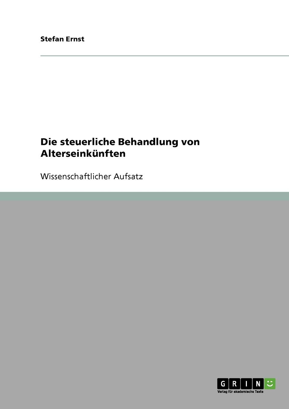 Die steuerliche Behandlung von Alterseinkünften Law