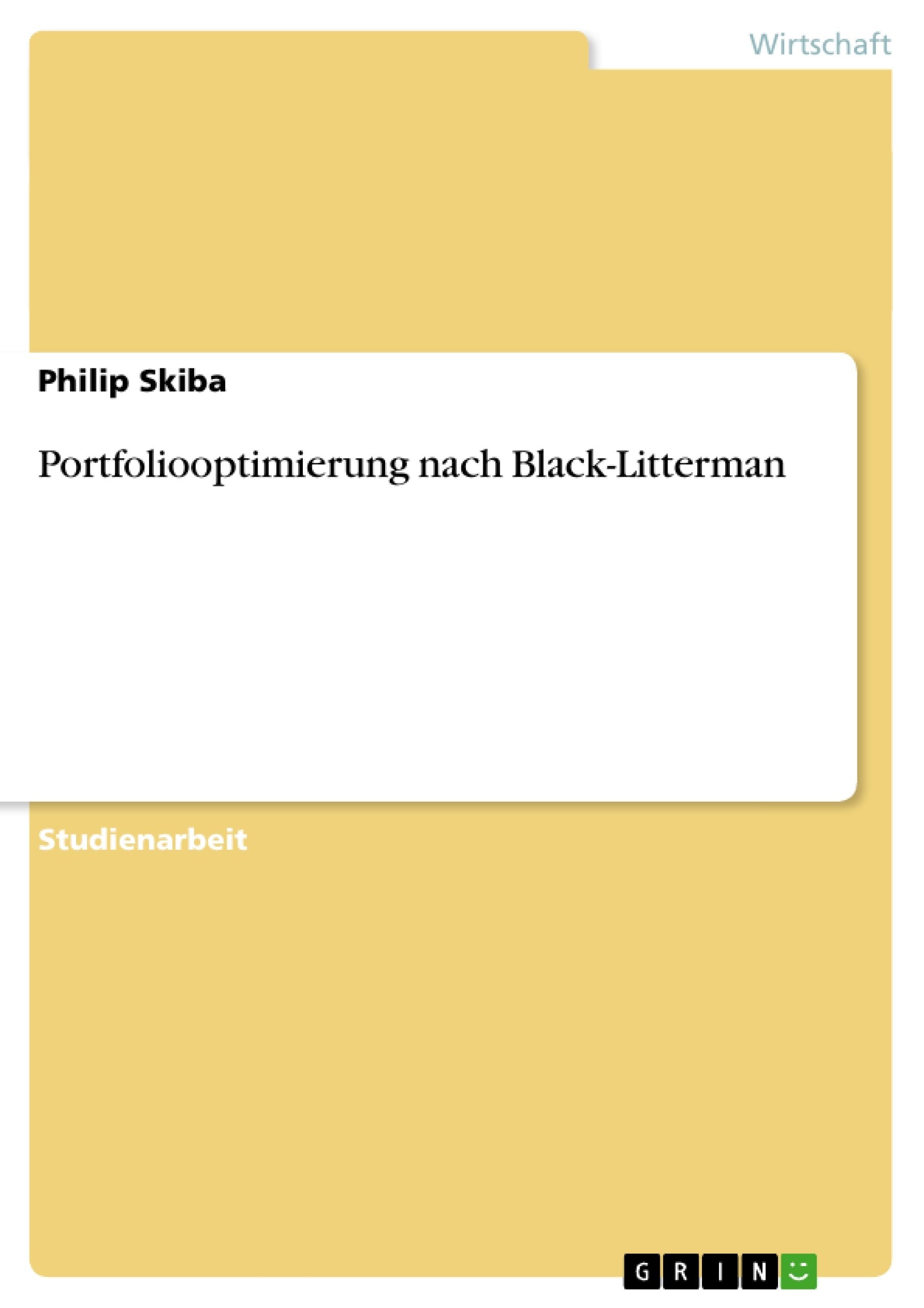 Portfoliooptimierung nach Black-Litterman Law