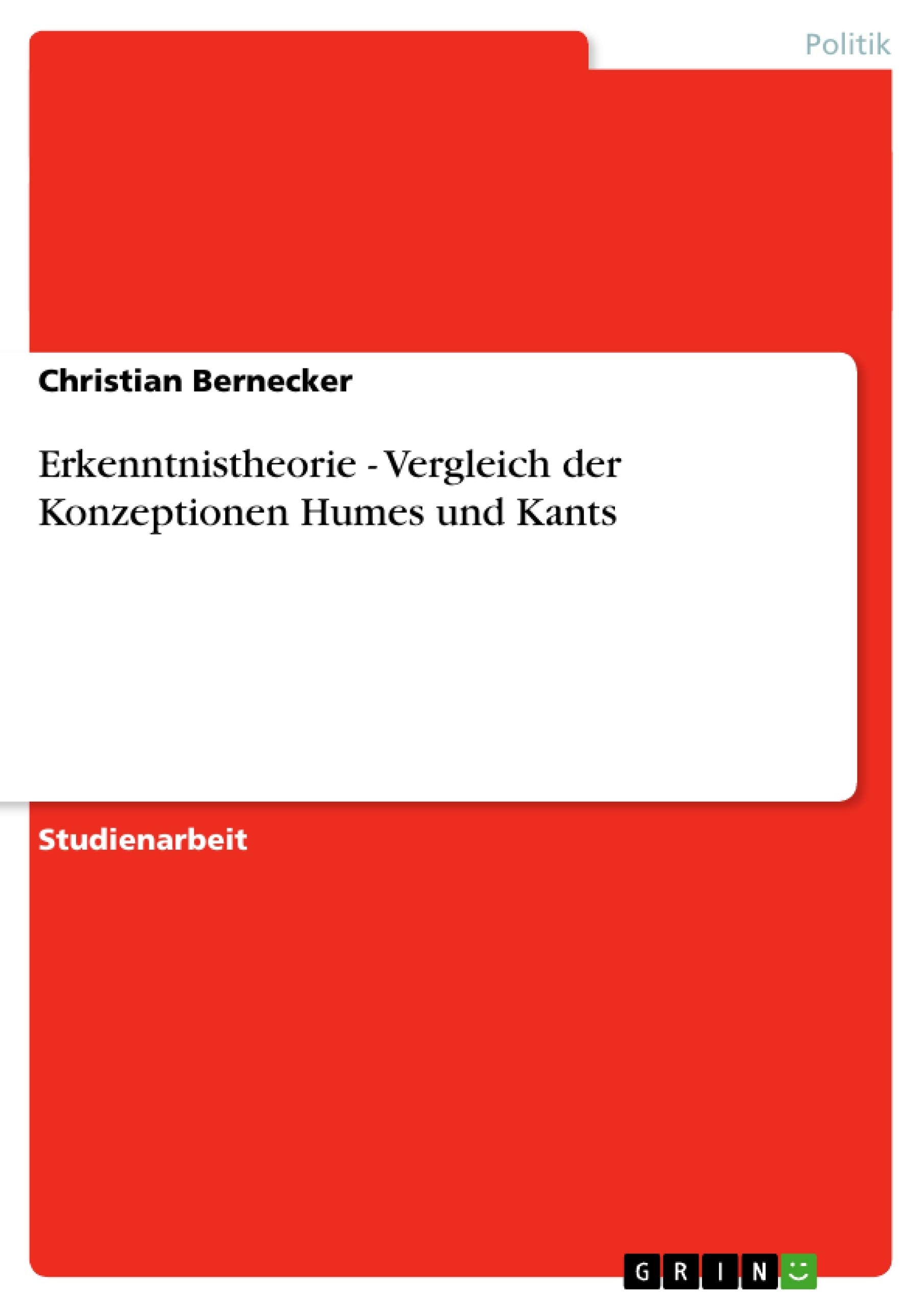 Erkenntnistheorie - Vergleich der Konzeptionen Humes und Kants Law