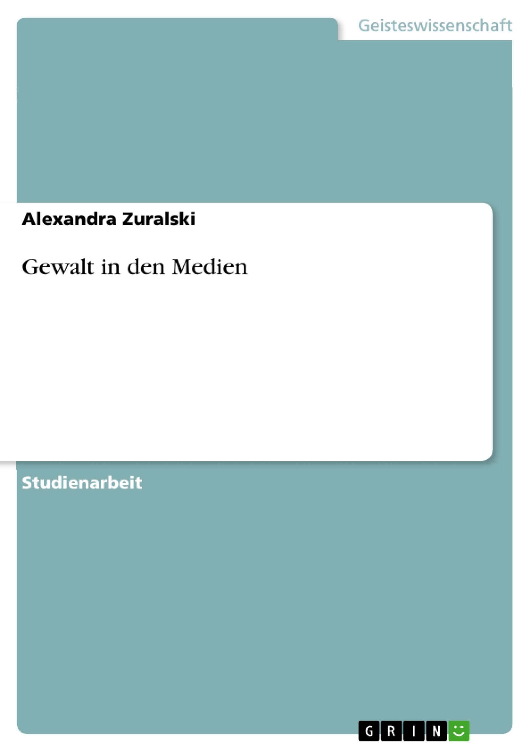 Gewalt in den Medien Psychology