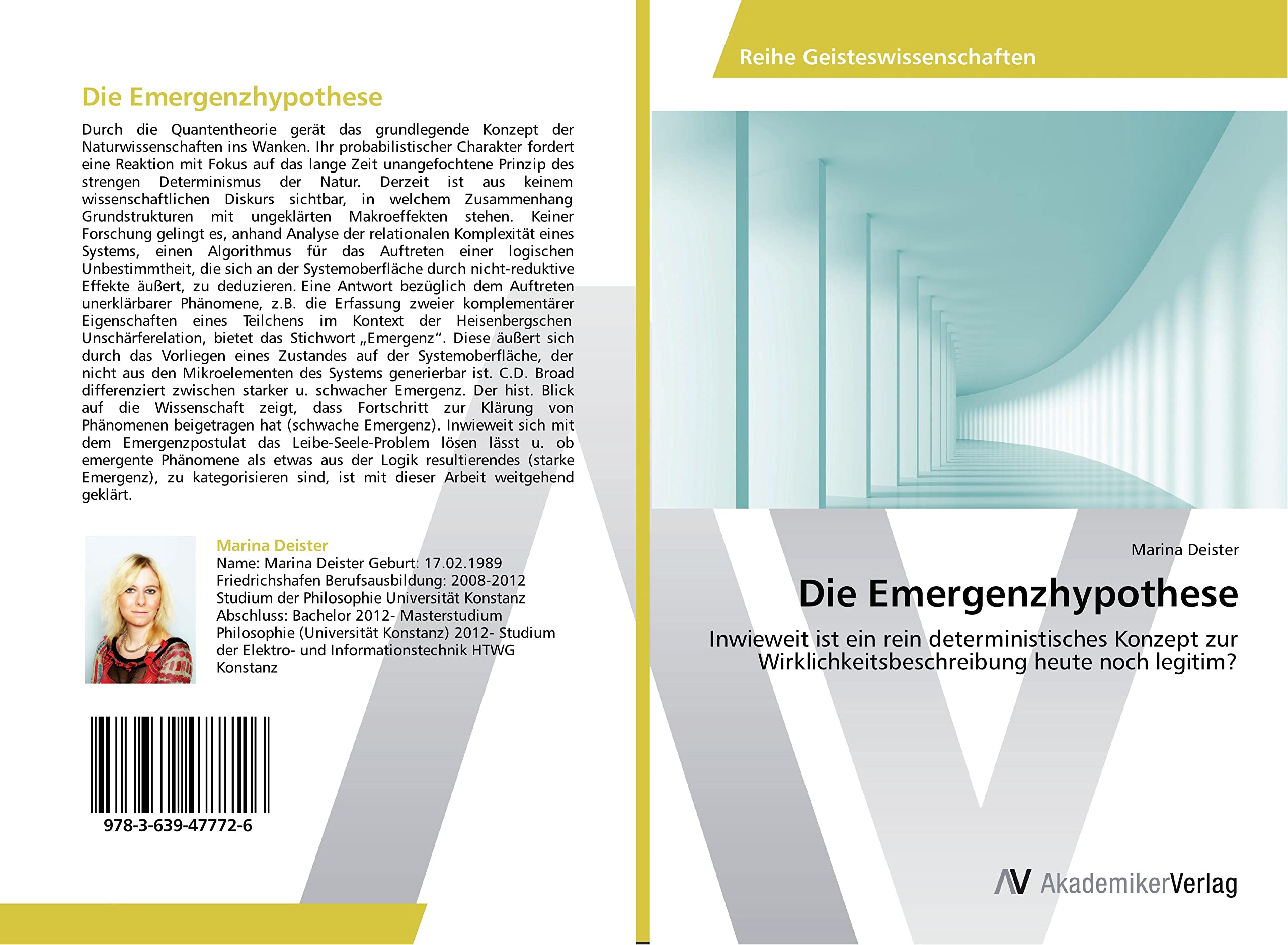 Die Emergenzhypothese: Inwieweit ist ein rein deterministisches Konzept zur Wirklichkeitsbeschreibung heute noch legitim? Philosophy