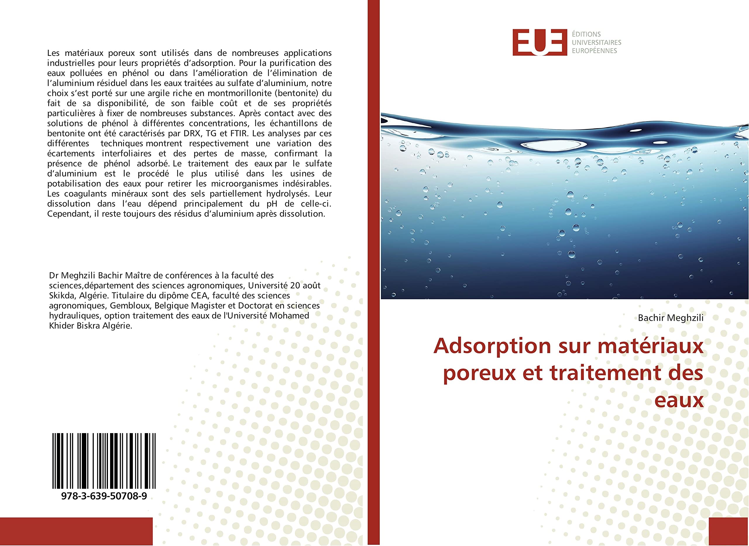 Adsorption sur matériaux poreux et traitement des eaux book