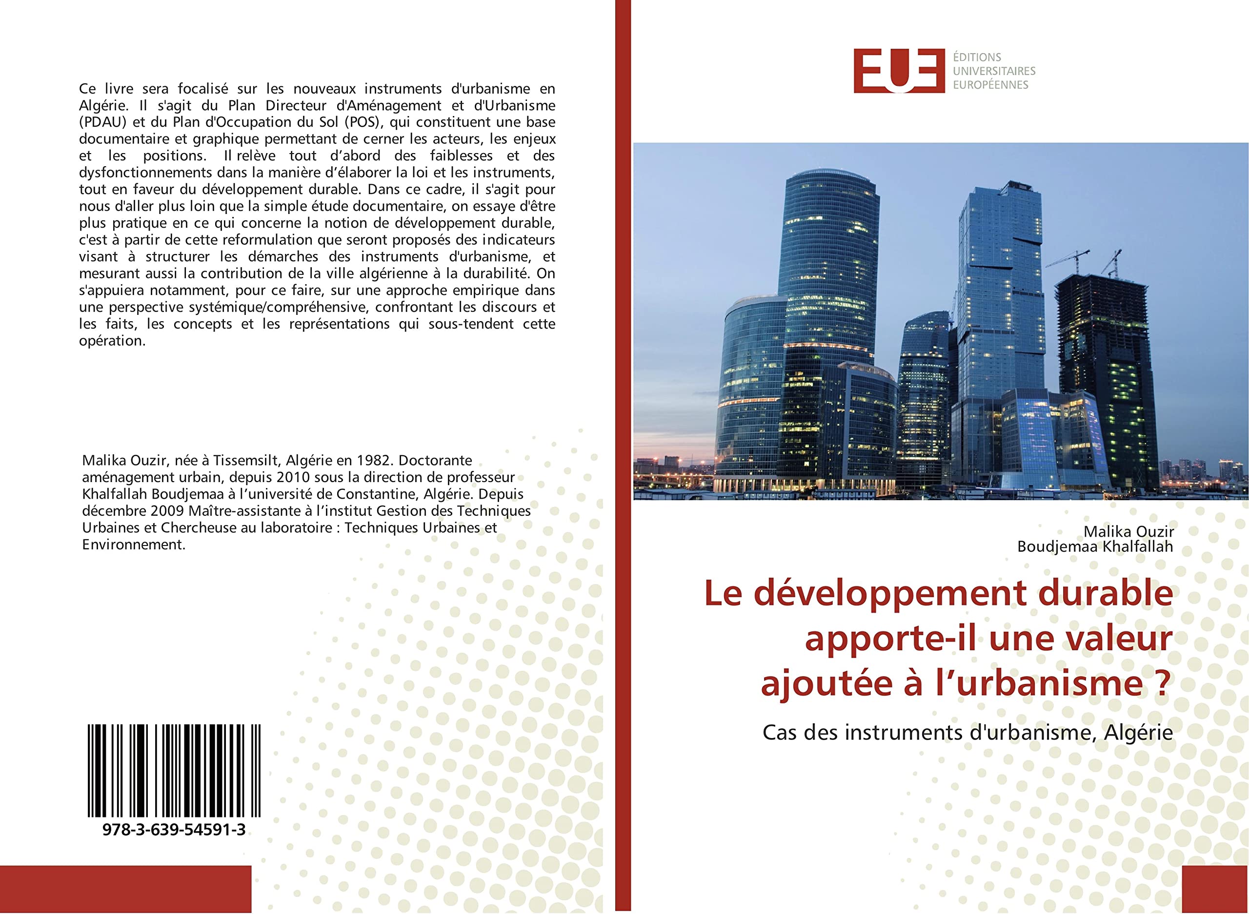 Le développement durable apporte-il une valeur ajoutée à l’urbanisme ?: Cas des instruments d'urbanisme, Algérie book