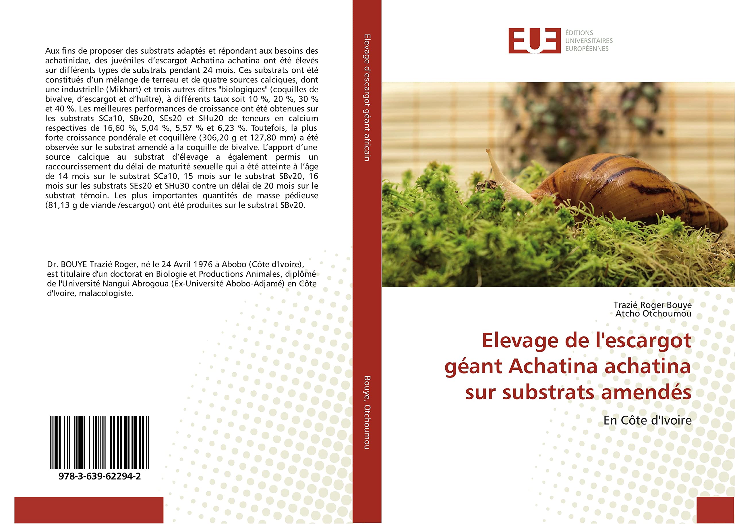 Elevage de l'escargot géant Achatina achatina sur substrats amendés book
