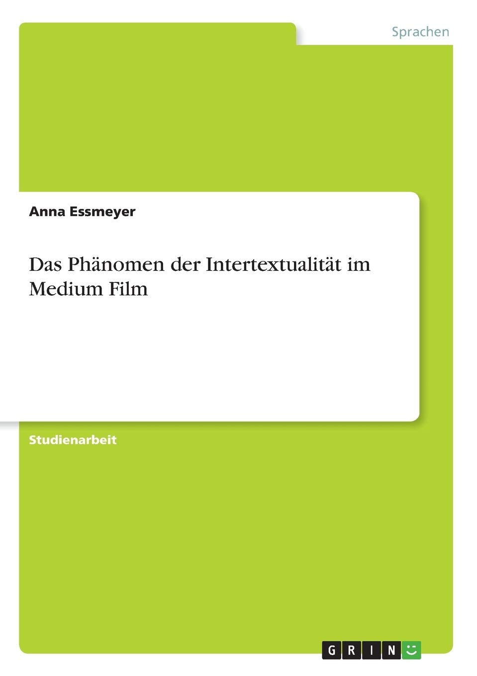 Product Image: Das Phänomen der Intertextualität im Medium Film