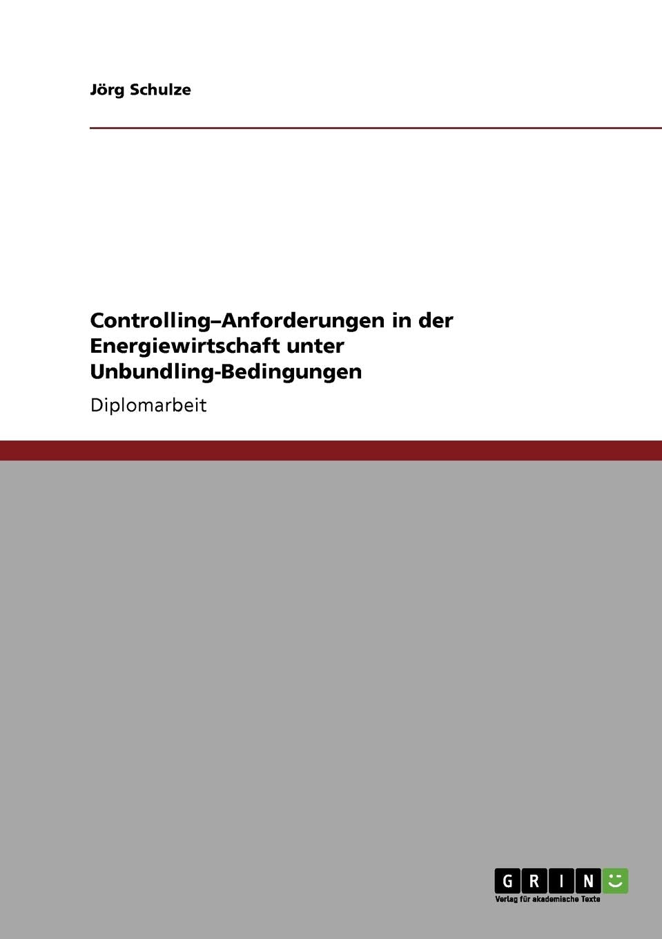 Controlling-Anforderungen in der Energiewirtschaft unter Unbundling-Bedingungen: Diplomarbeit Law