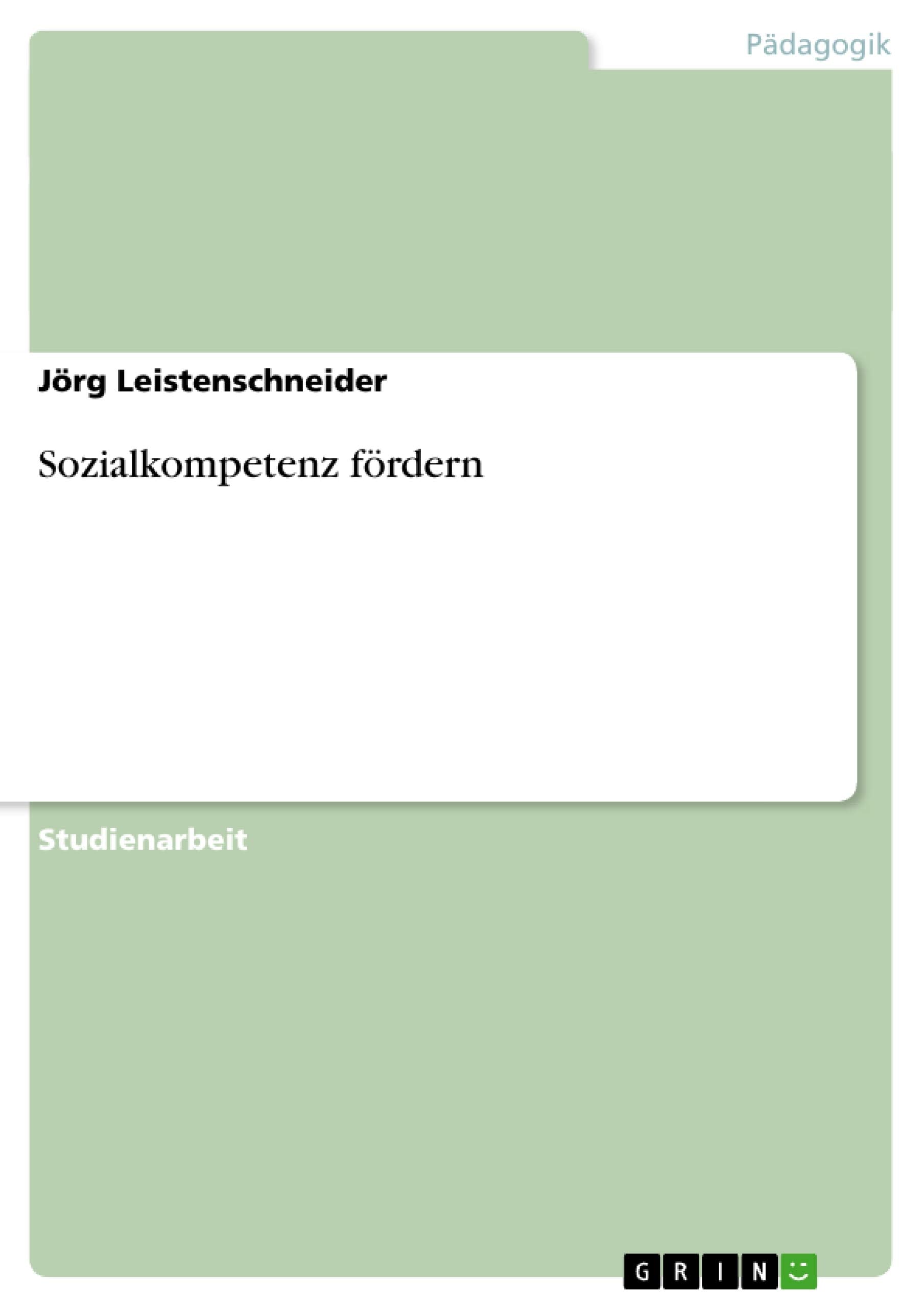 Product Image: Sozialkompetenz fördern