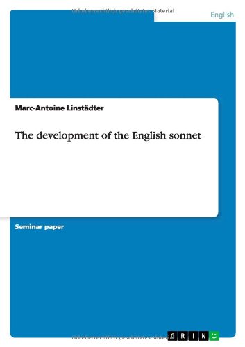 The Development of the English Sonnet Contemporary literature