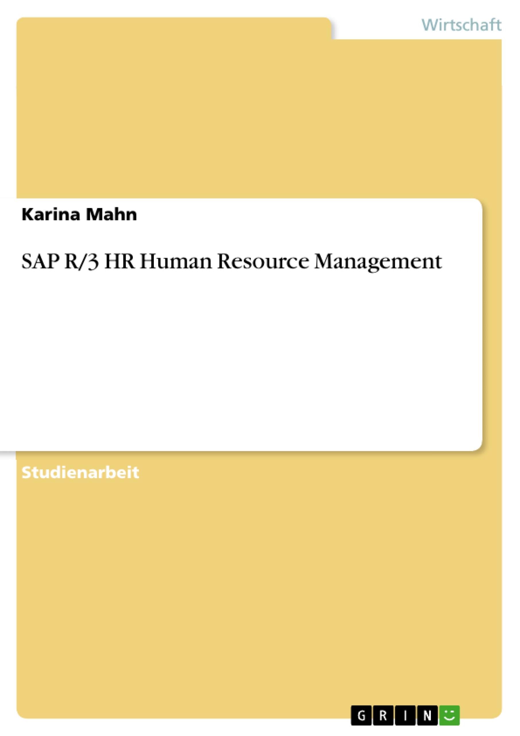 SAP R/3 HR Human Resource Management Law