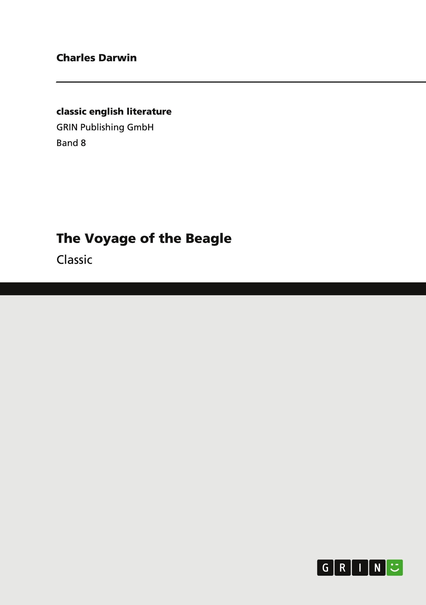 The Voyage of the Beagle Contemporary literature
