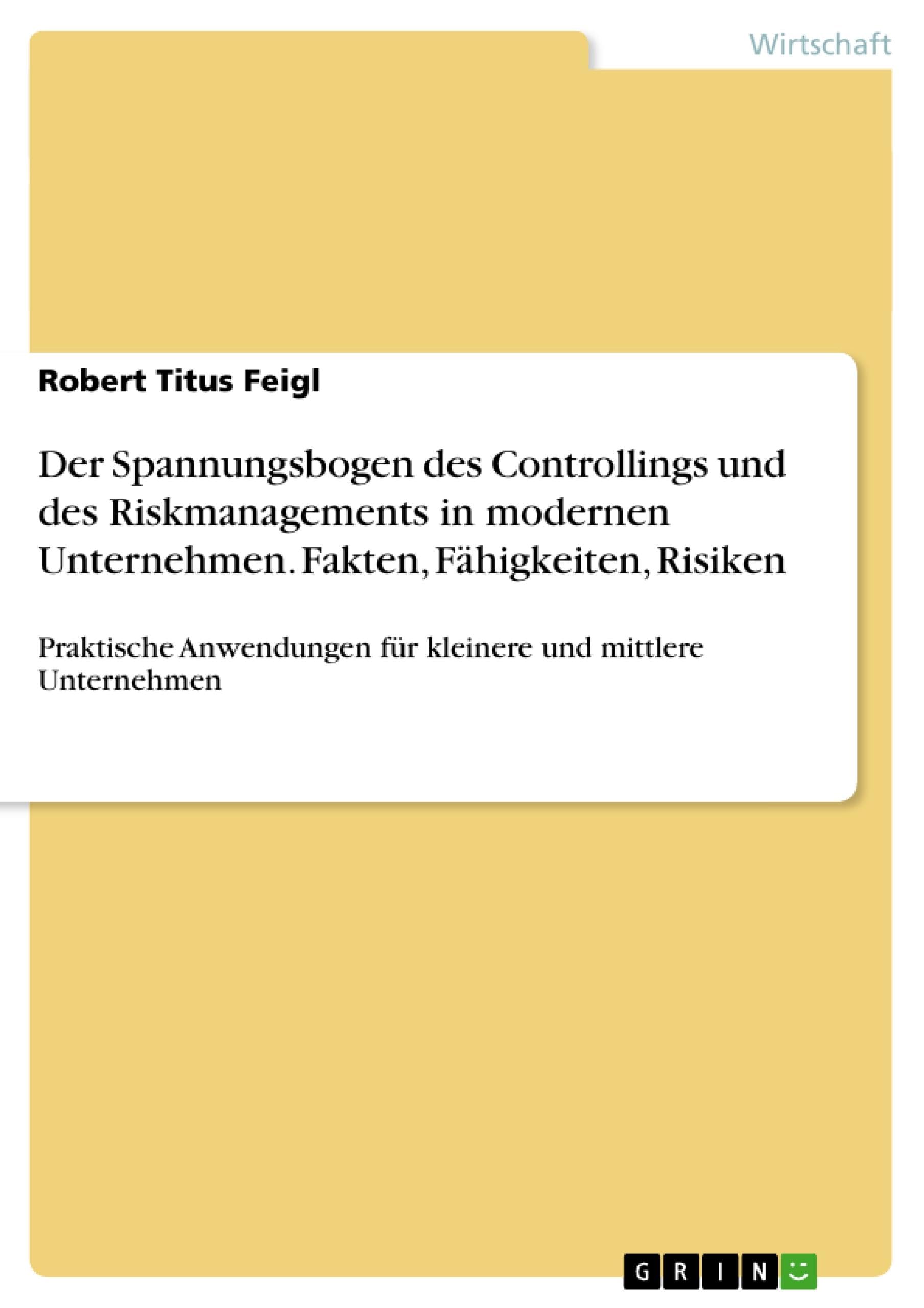 Der Spannungsbogen des Controllings und des Riskmanagements in modernen Unternehmen. Fakten, Fähigkeiten, Risiken book