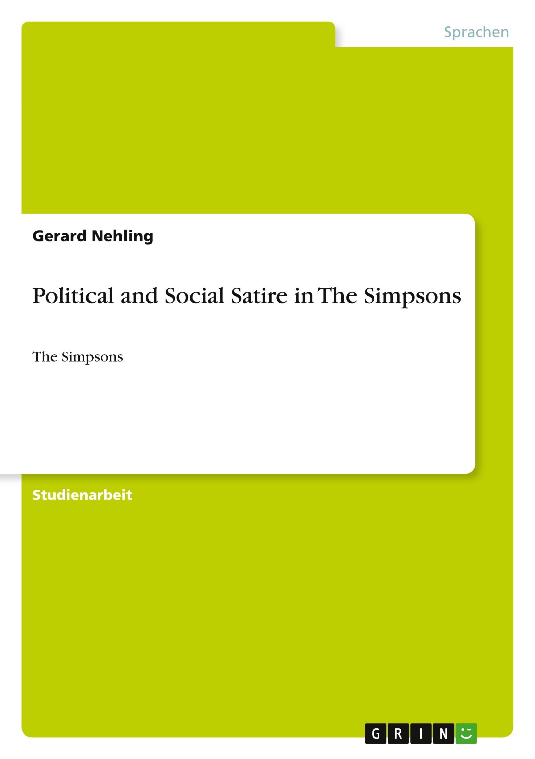 Political and Social Satire in The Simpsons Contemporary literature