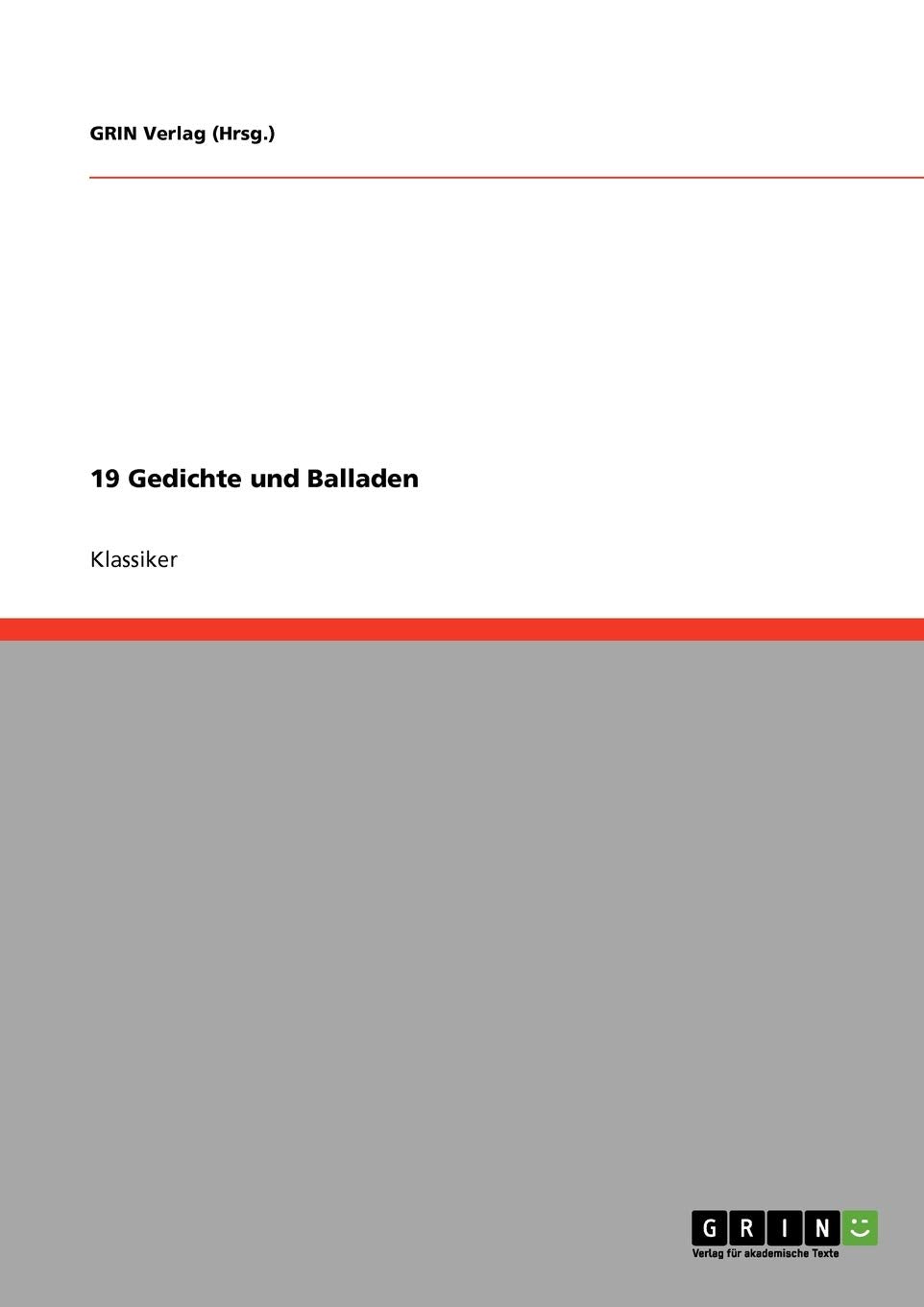19 Gedichte und Balladen Contemporary literature