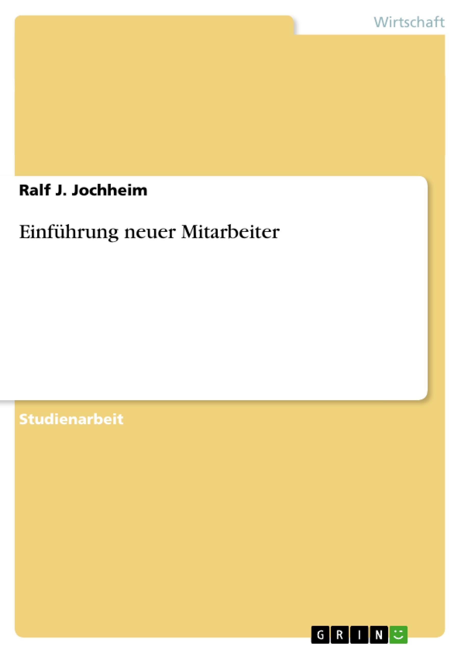 Einführung neuer Mitarbeiter Law