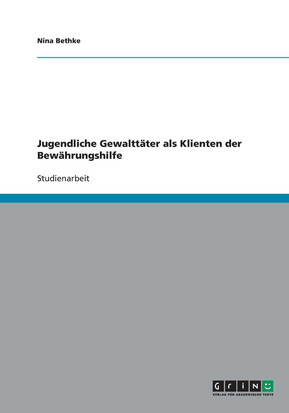 Jugendliche Gewalttäter als Klienten der  Bewährungshilfe Education & Training
