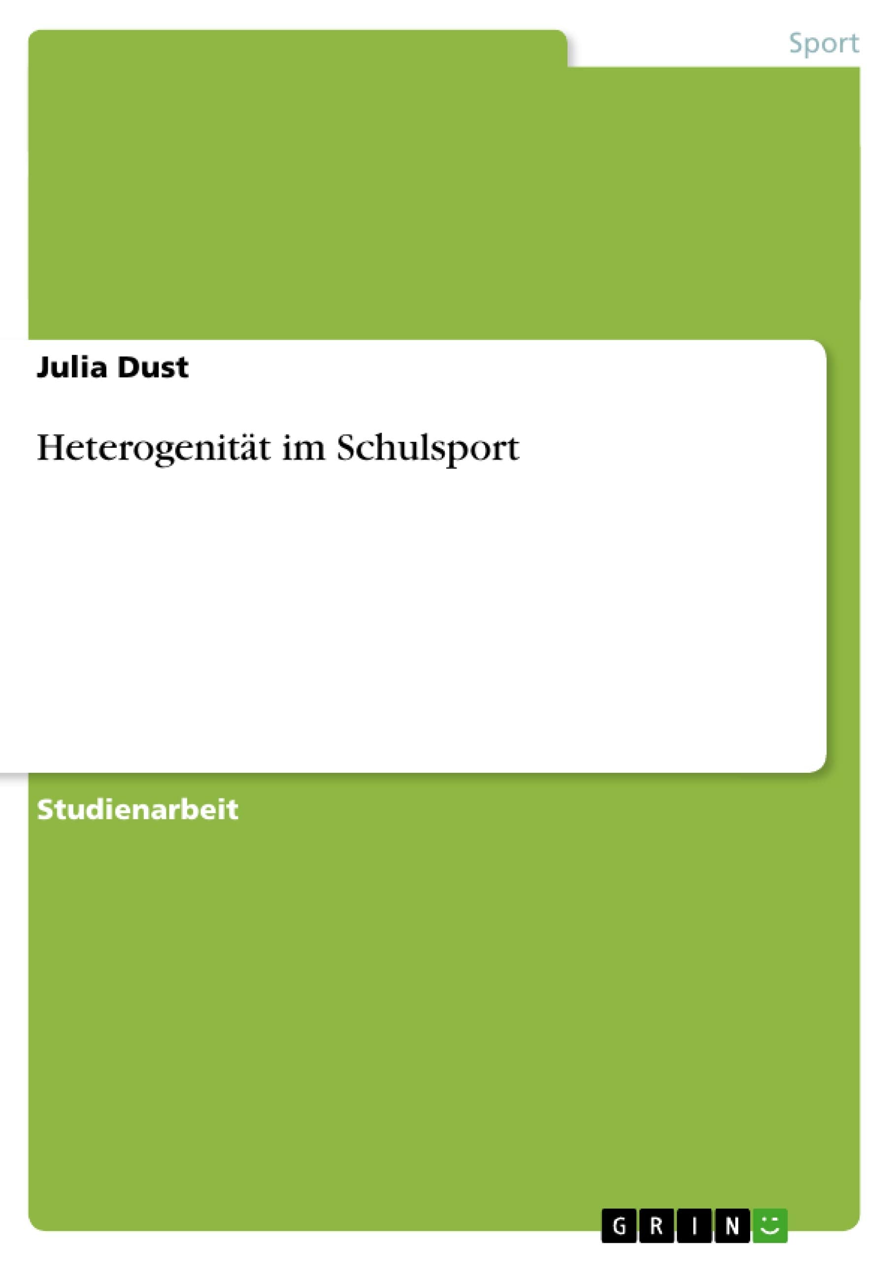 Heterogenität im Schulsport book