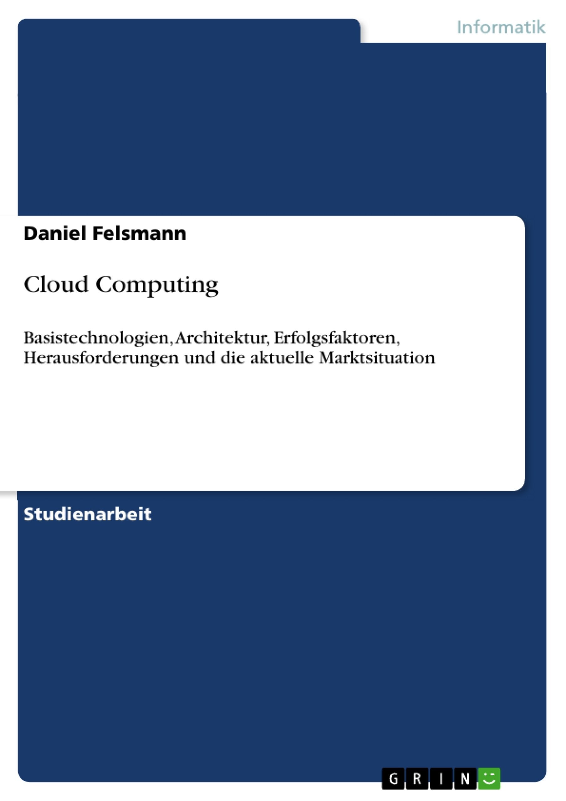 Cloud Computing Computer Science