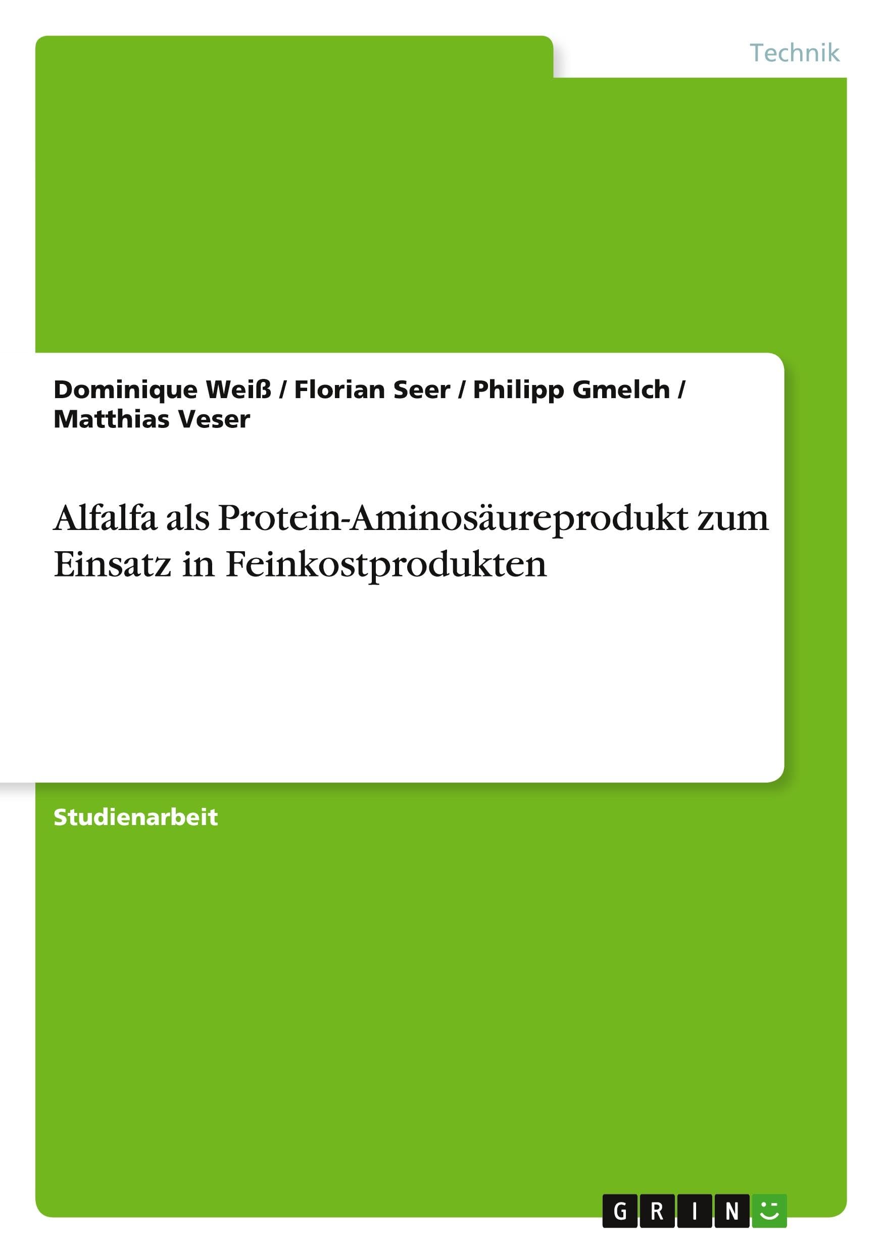 Alfalfa als Protein-Aminosäureprodukt zum Einsatz in Feinkostprodukten Medicine