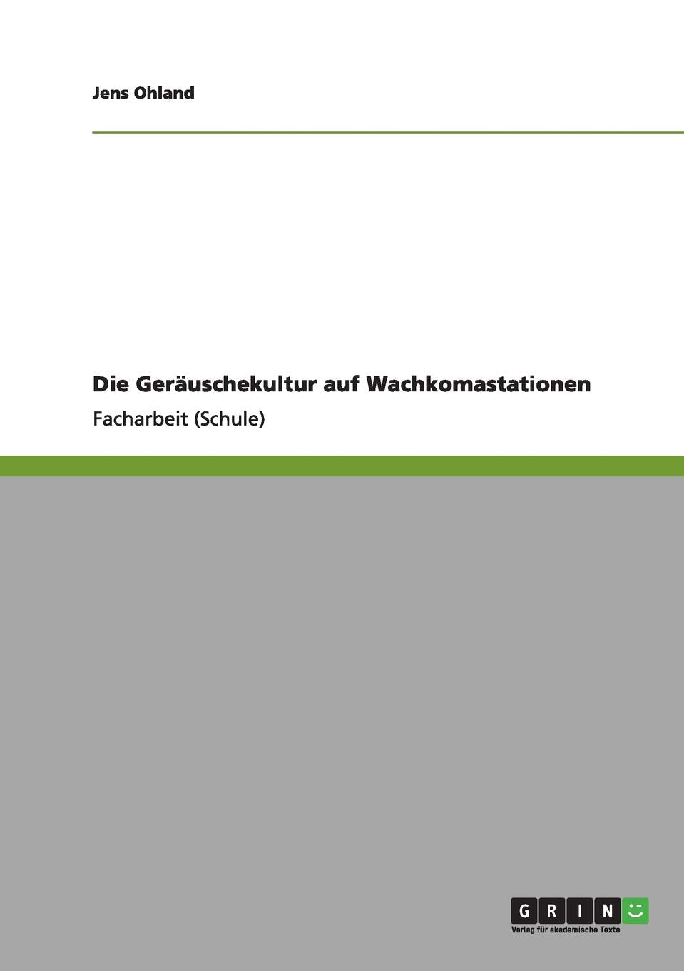 Die Geräuschekultur auf Wachkomastationen Medicine