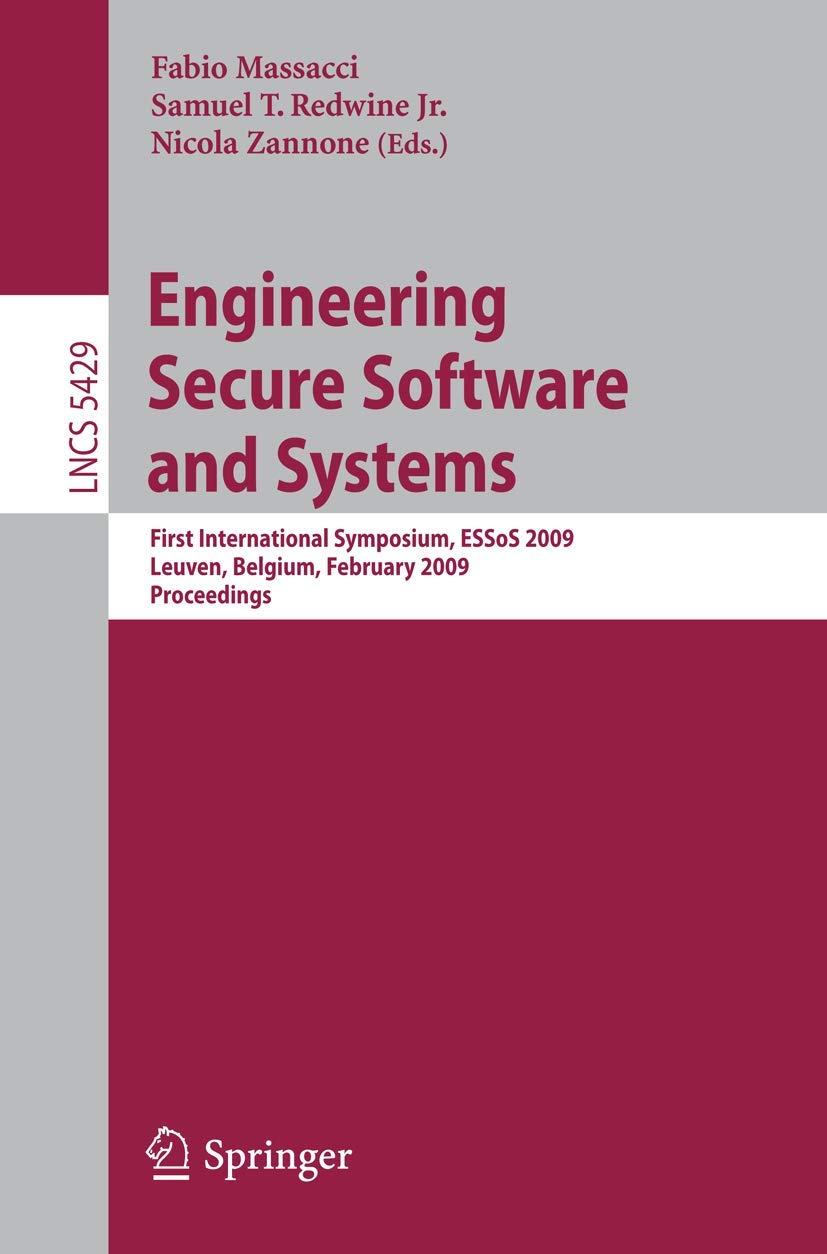 Engineering Secure Software and Systems Business, Finance & Career