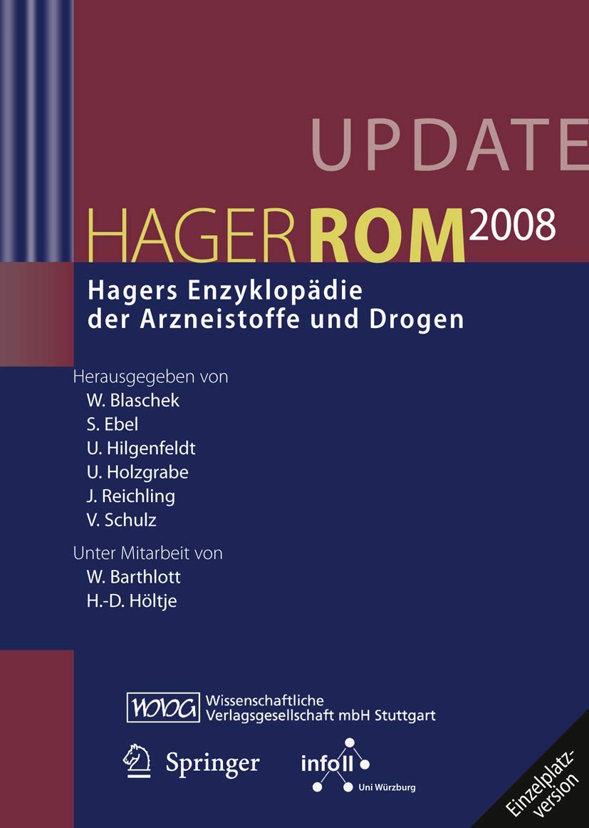 HagerROM 2008. Hagers Enzyklopädie der Arzneistoffe und Drogen: Einzelplatzversion/Windows/Update Medicine