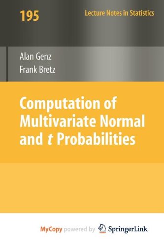 Computation of Multivariate Normal and t Probabilities Computer Science Books