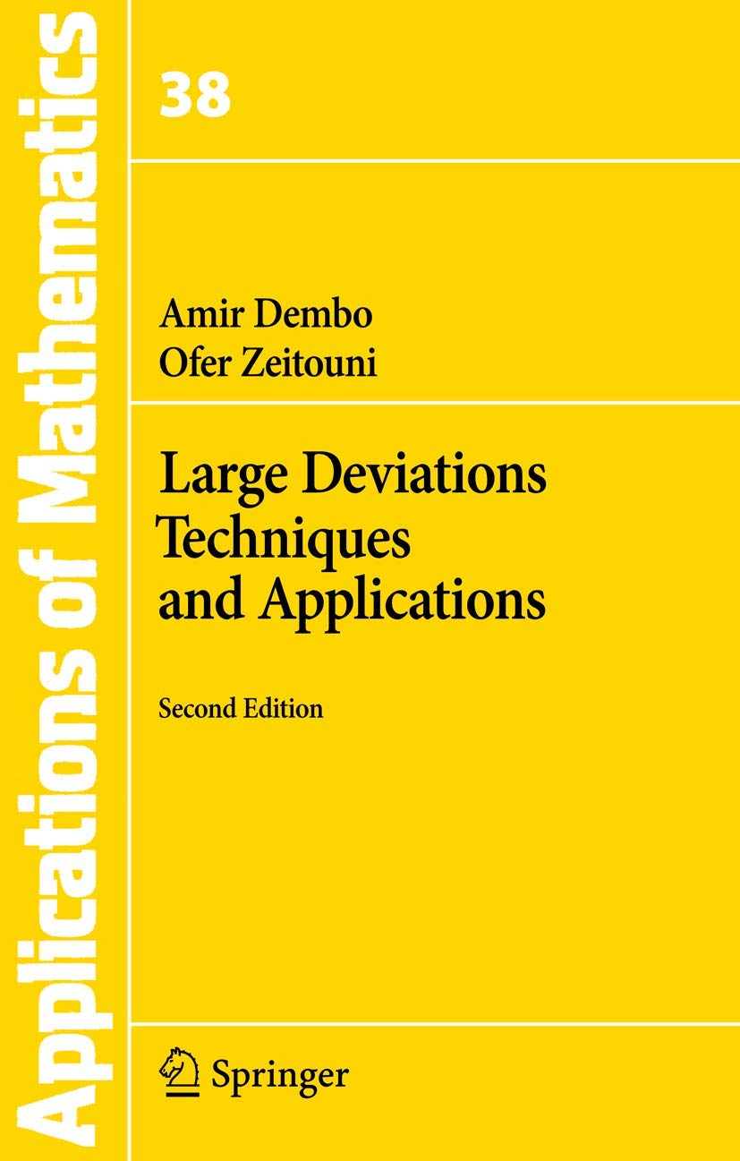 Product Image: Large Deviations Techniques and Applications (Stochastic Modelling and Applied Probability, Band 38)