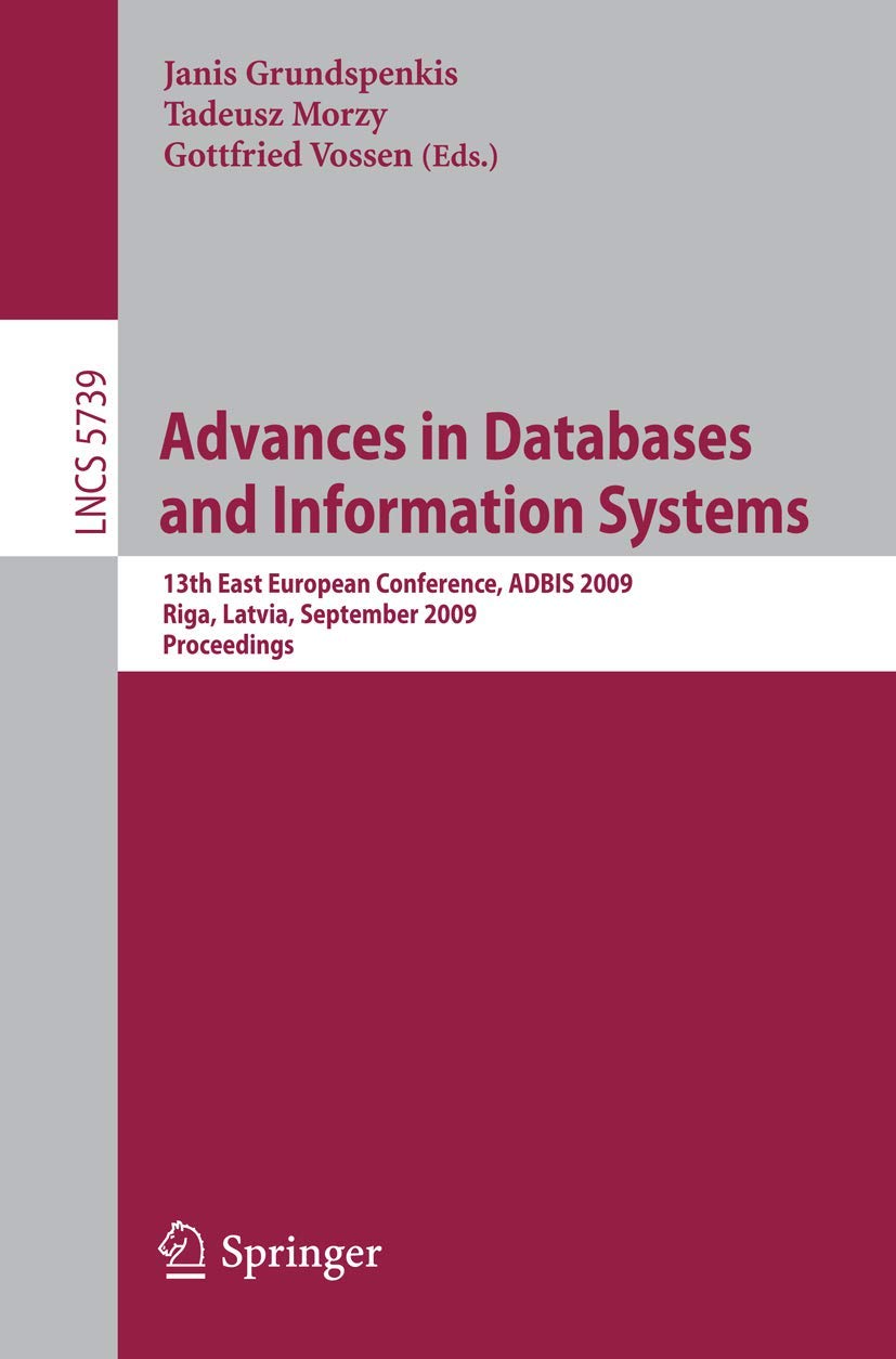 Advances in Databases and Information Systems Computer Science