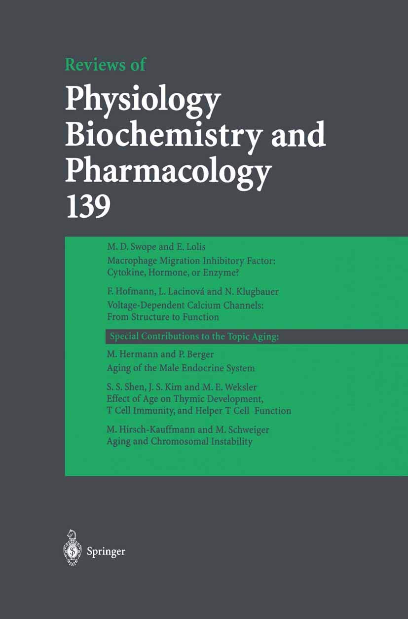 Reviews of Physiology, Biochemistry and Pharmacology 139 Medicine