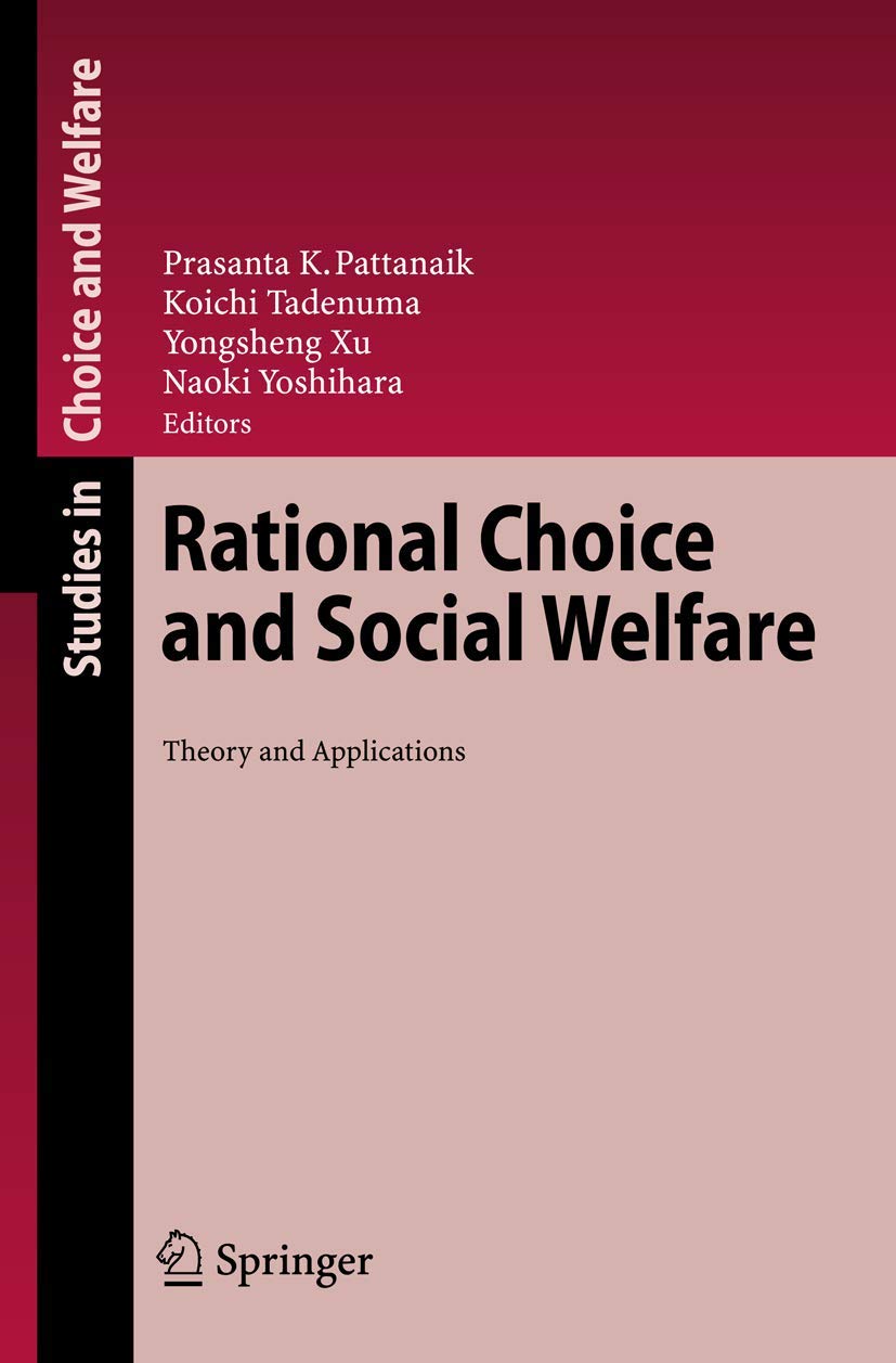 Rational Choice and Social Welfare: Theory and Applications (Studies in Choice and Welfare) Law