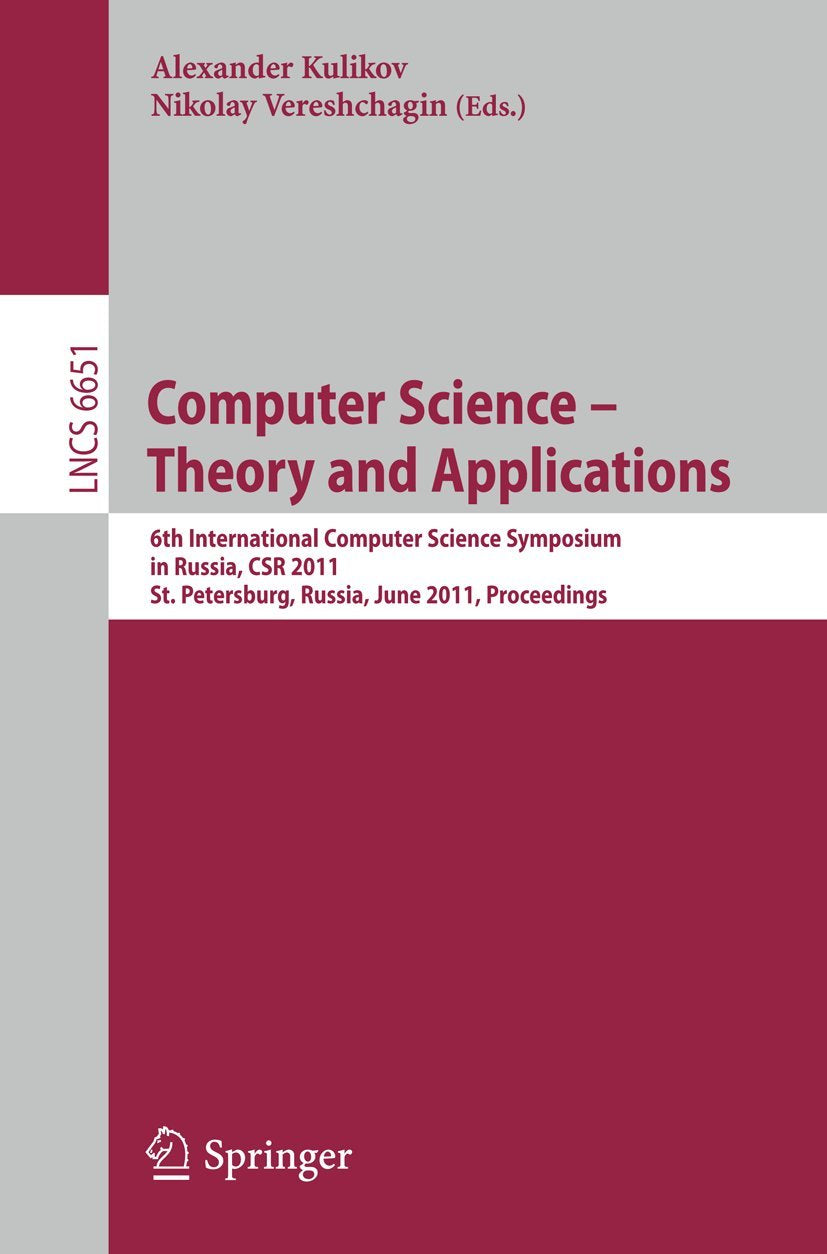 Product Image: Computer Science – Theory and Applications