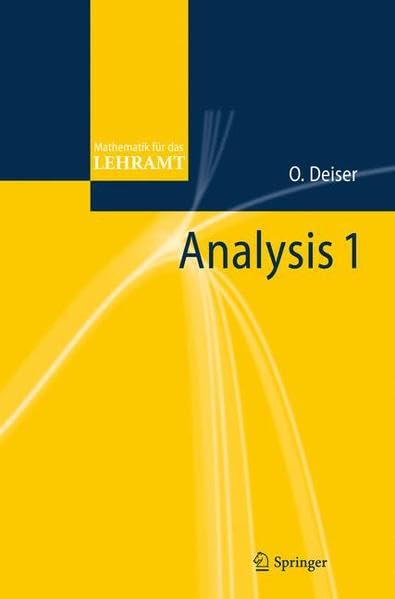 Analysis 1 (German Edition) (Mathematik für das Lehramt) Business, Finance & Career
