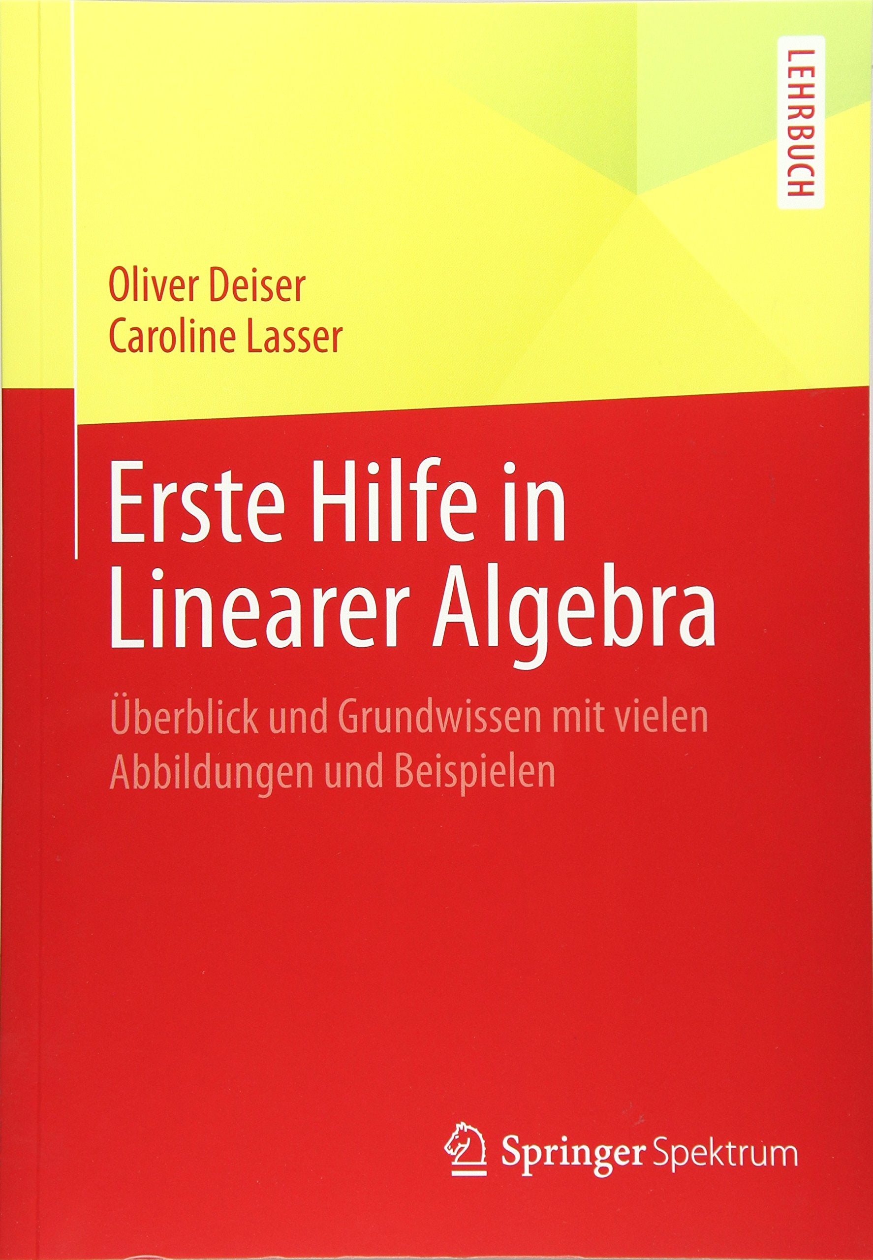 Erste Hilfe in Linearer Algebra: Überblick und Grundwissen mit vielen Abbildungen und Beispielen Mathematics