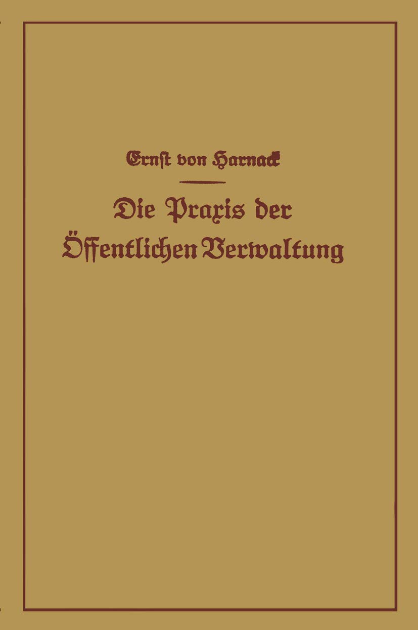 Die Praxis der Öffentlichen Bermaltung Law