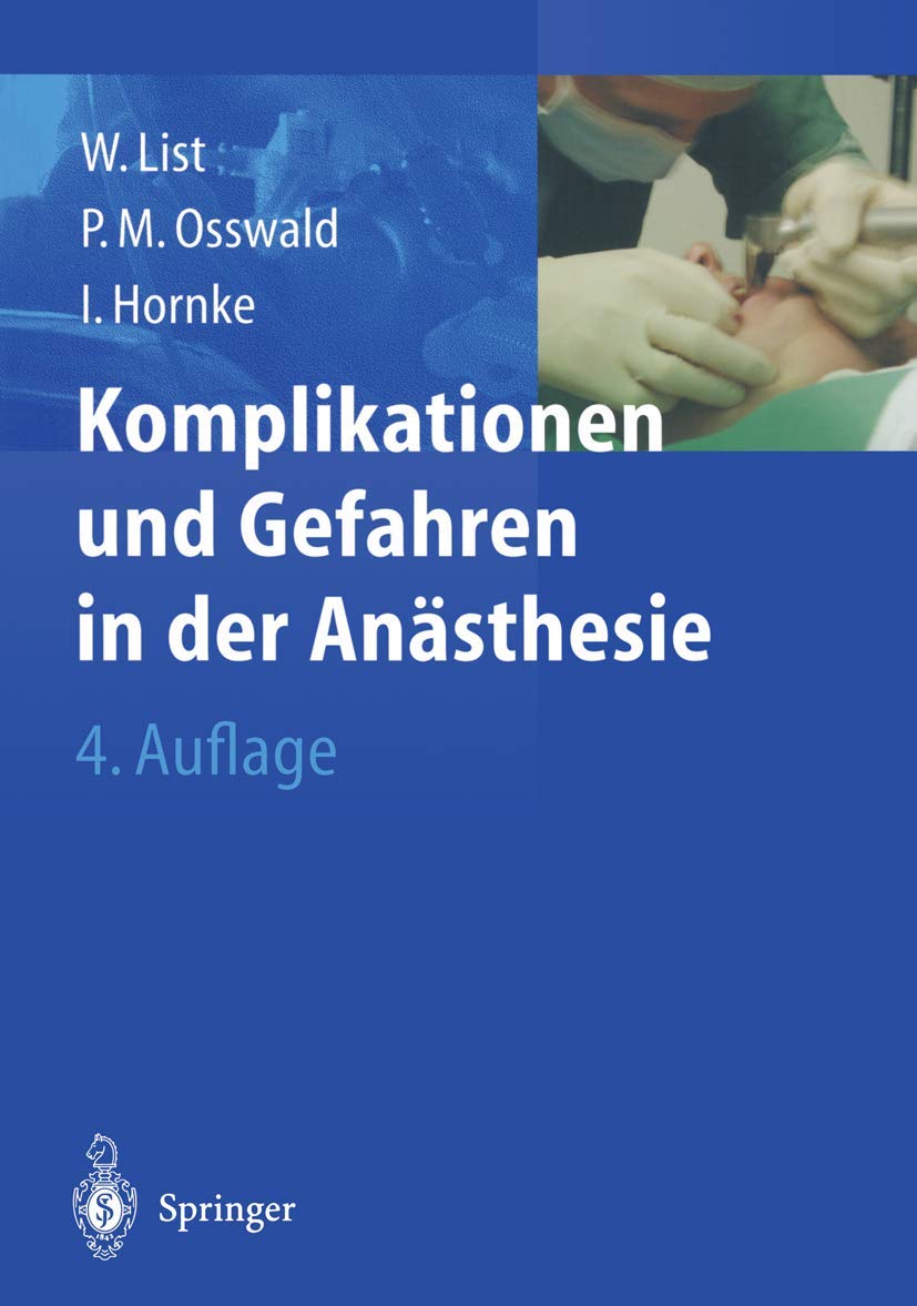 Komplikationen Und Gefahren in Der Anästhesie book