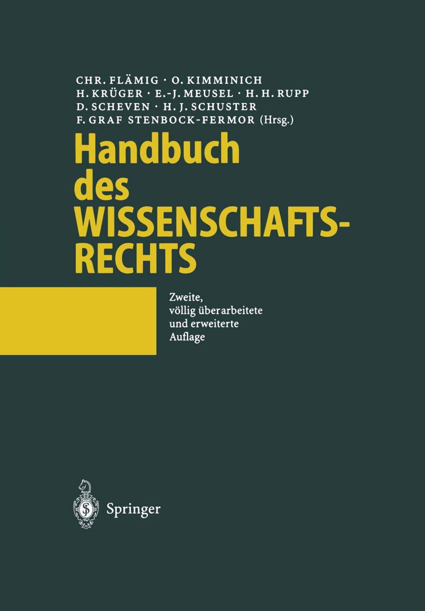 Handbuch des Wissenschaftsrechts Law