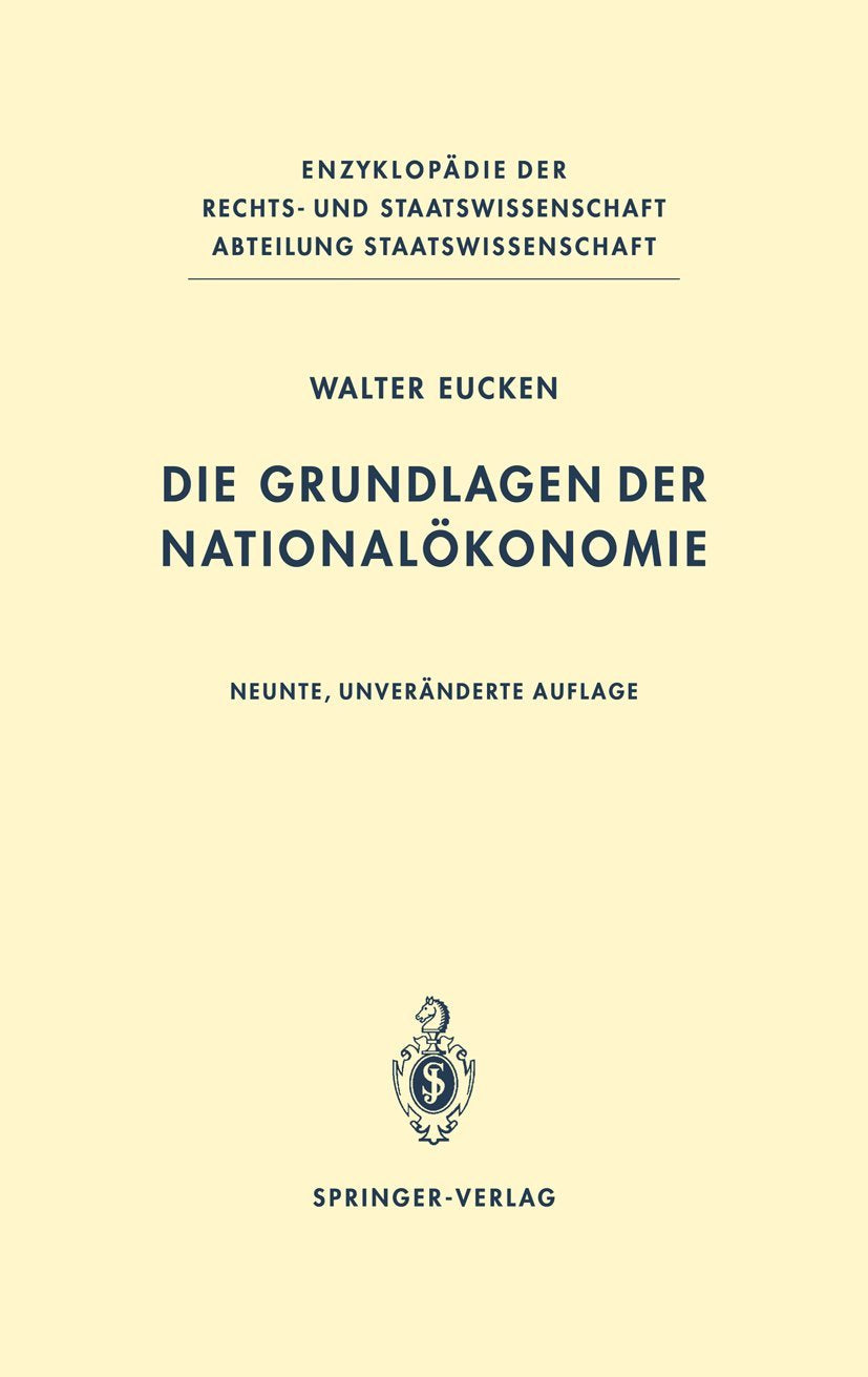 Die Grundlagen der Nationalökonomie (Abteilung Staatswissenschaft) Law