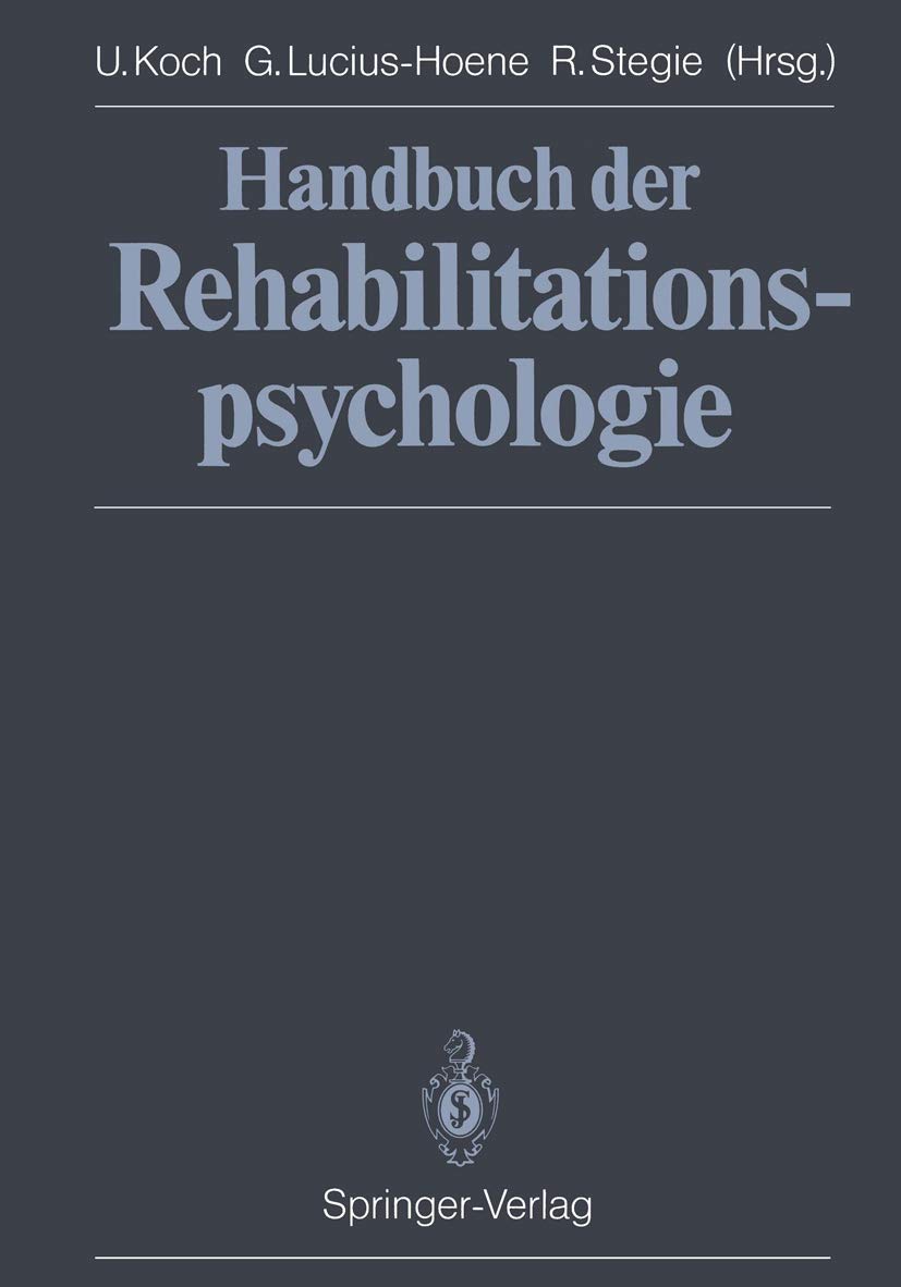Handbuch der Rehabilitationspsychologie Medicine