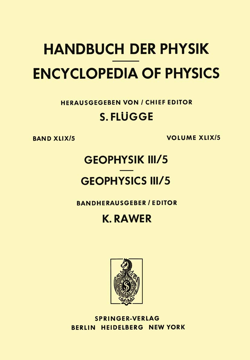 Geophysik III / Geophysics III: Teil V / Part V book