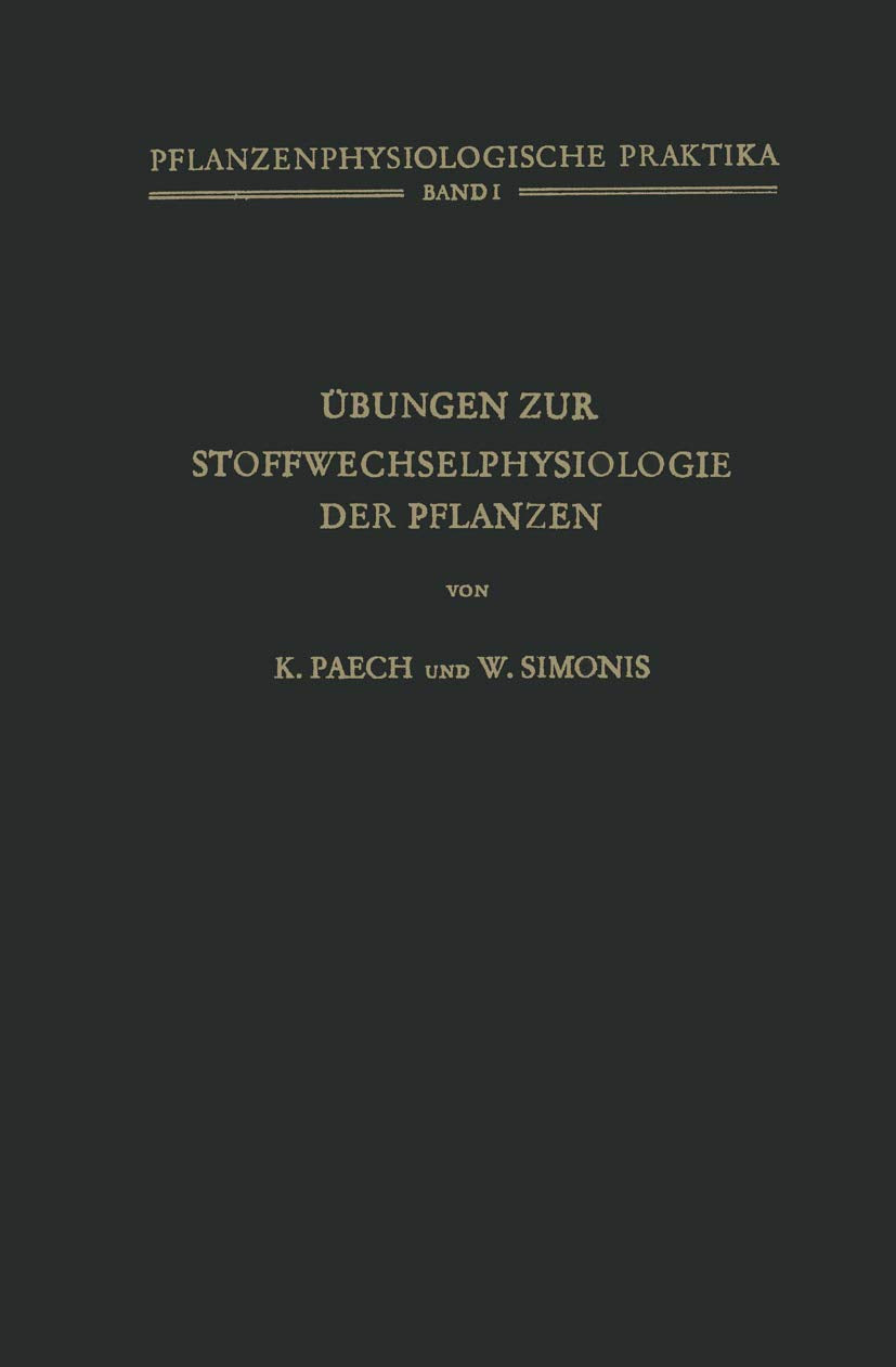 Übungen zur Stoffwechselphysiologie der Pflanzen Medicine