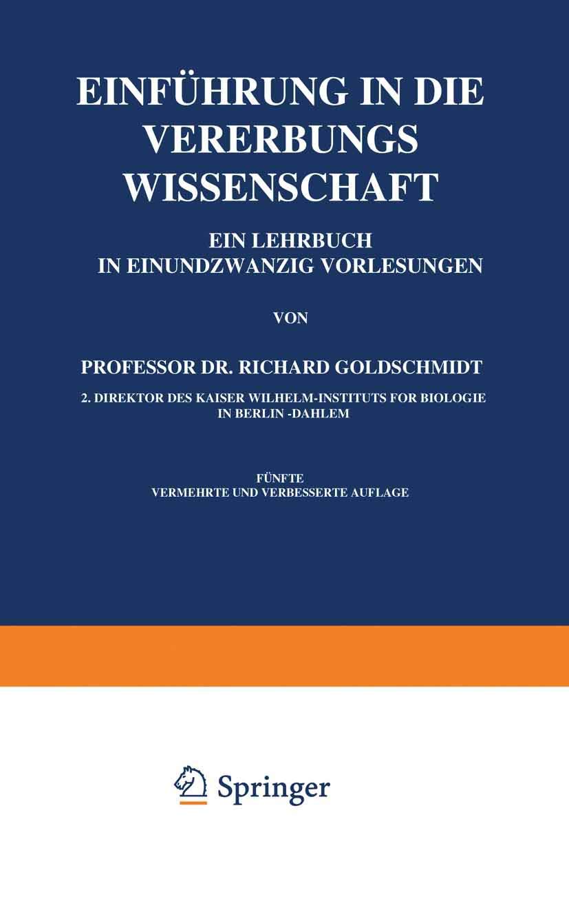 Einführung in die Vererbungswissenschaft Natural Sciences