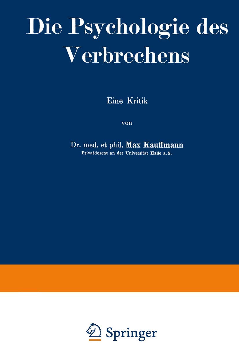 Die Psychologie des Verbrechens Psychology