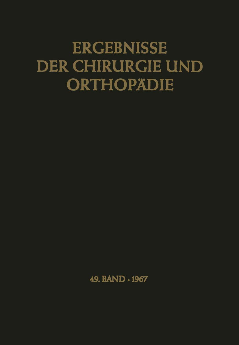 Ergebnisse der Chirurgie und Orthopädie Medicine