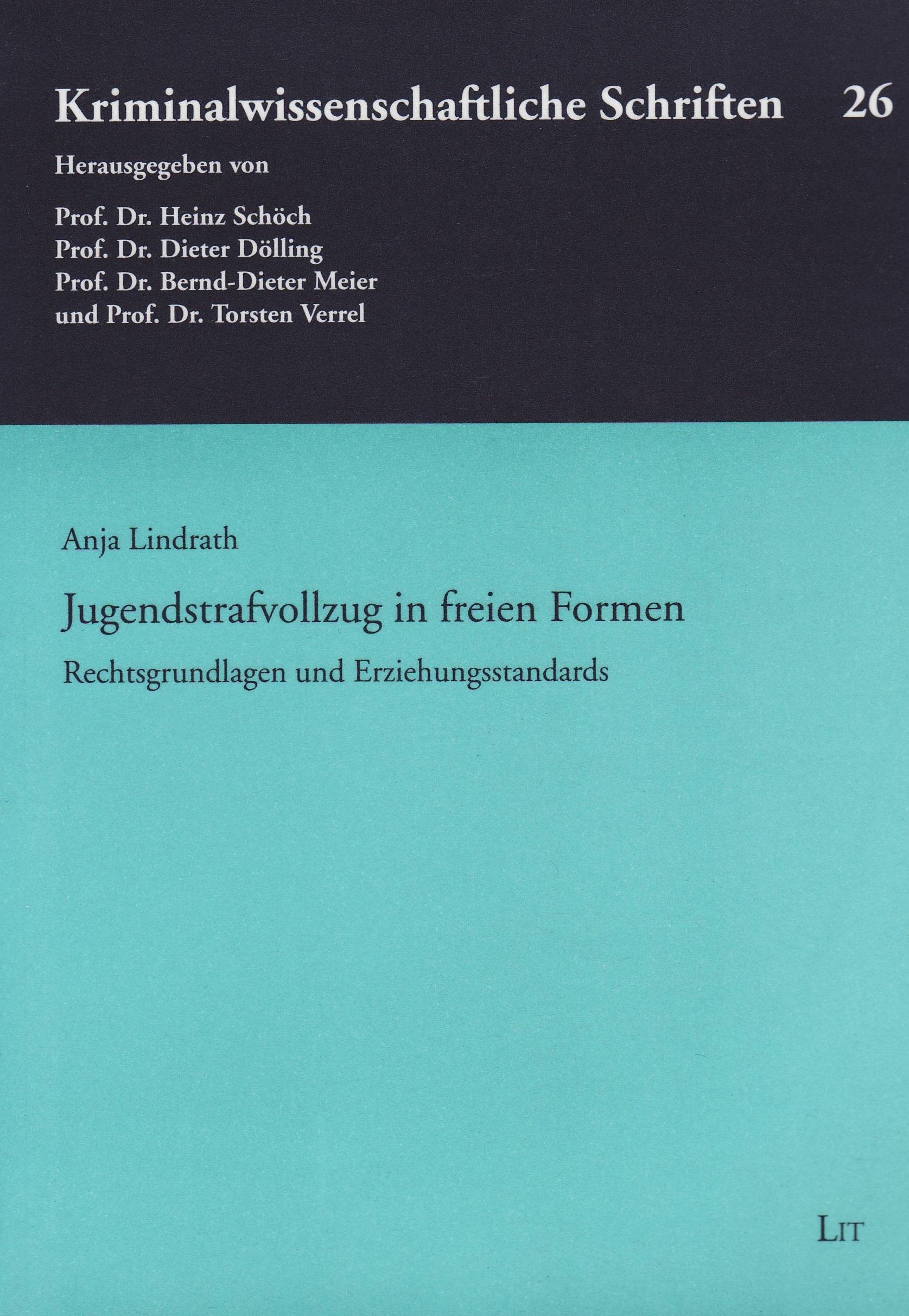 Jugendstrafvollzug in freien Formen: Rechtsgrundlagen und Erziehungsstandards (Kriminalwissenschaftliche Schriften) Law