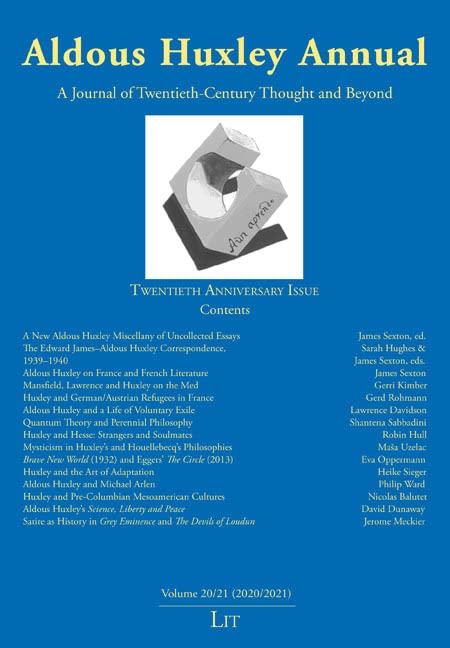 Aldous Huxley Annual: Volume 20/21 (2020/2021) (Aldous Huxley Annual, 20-21) Contemporary literature