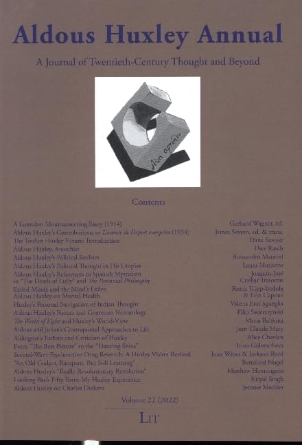 Aldous Huxley Annual: Volume 22 (2022) (Aldous Huxley Annual, 22) Contemporary literature