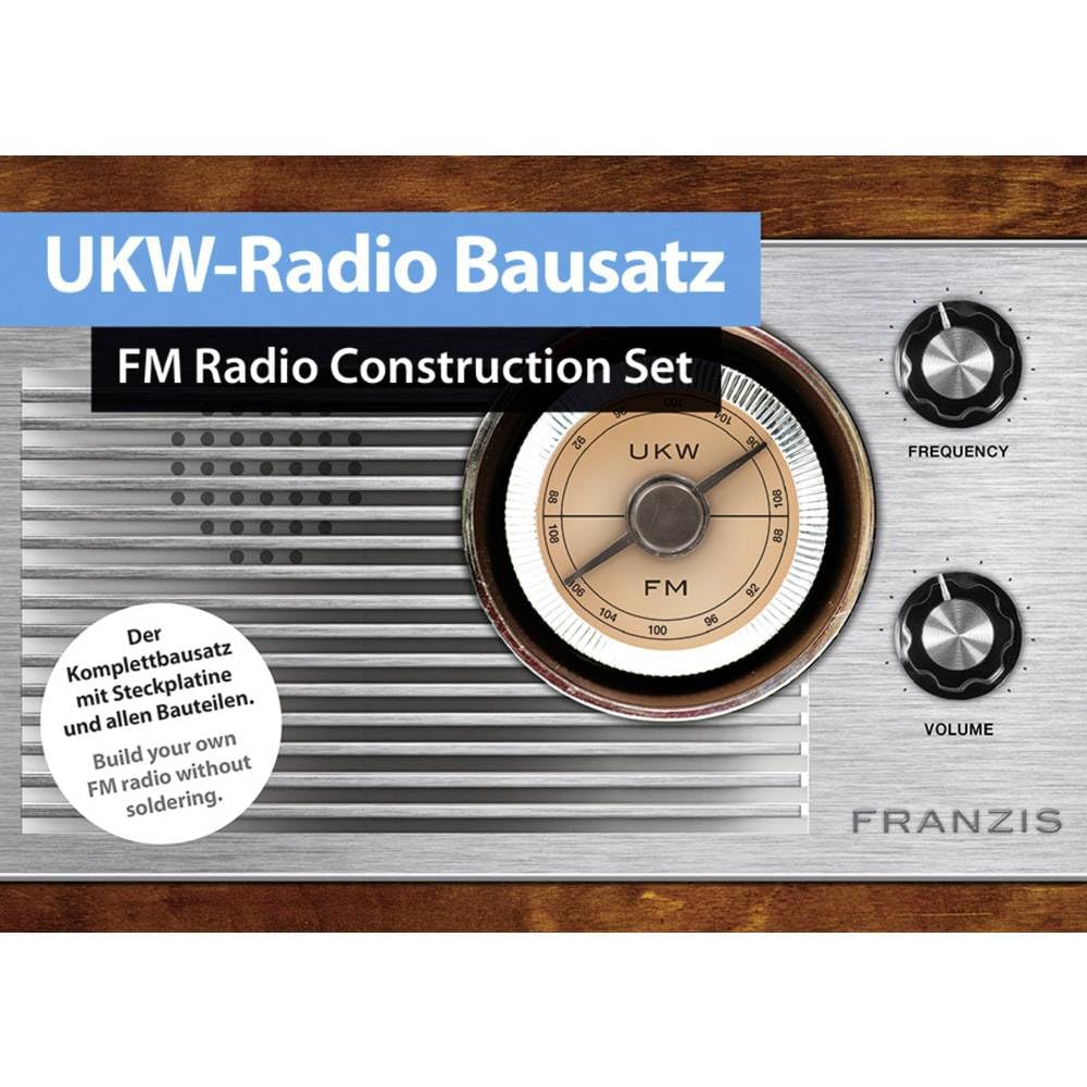 FRANZIS 65287 - UKW-Radio Bausatz, Komplettbausatz mit Steckplatine und allen Bauteilen, zum Zusammenbauen ohne Löten, empfohlen ab 14 Jahren Business & Technology