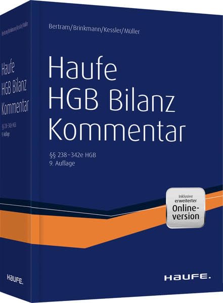 Haufe HGB Bilanz-Kommentar - 9. Auflage plus Onlinezugang Law