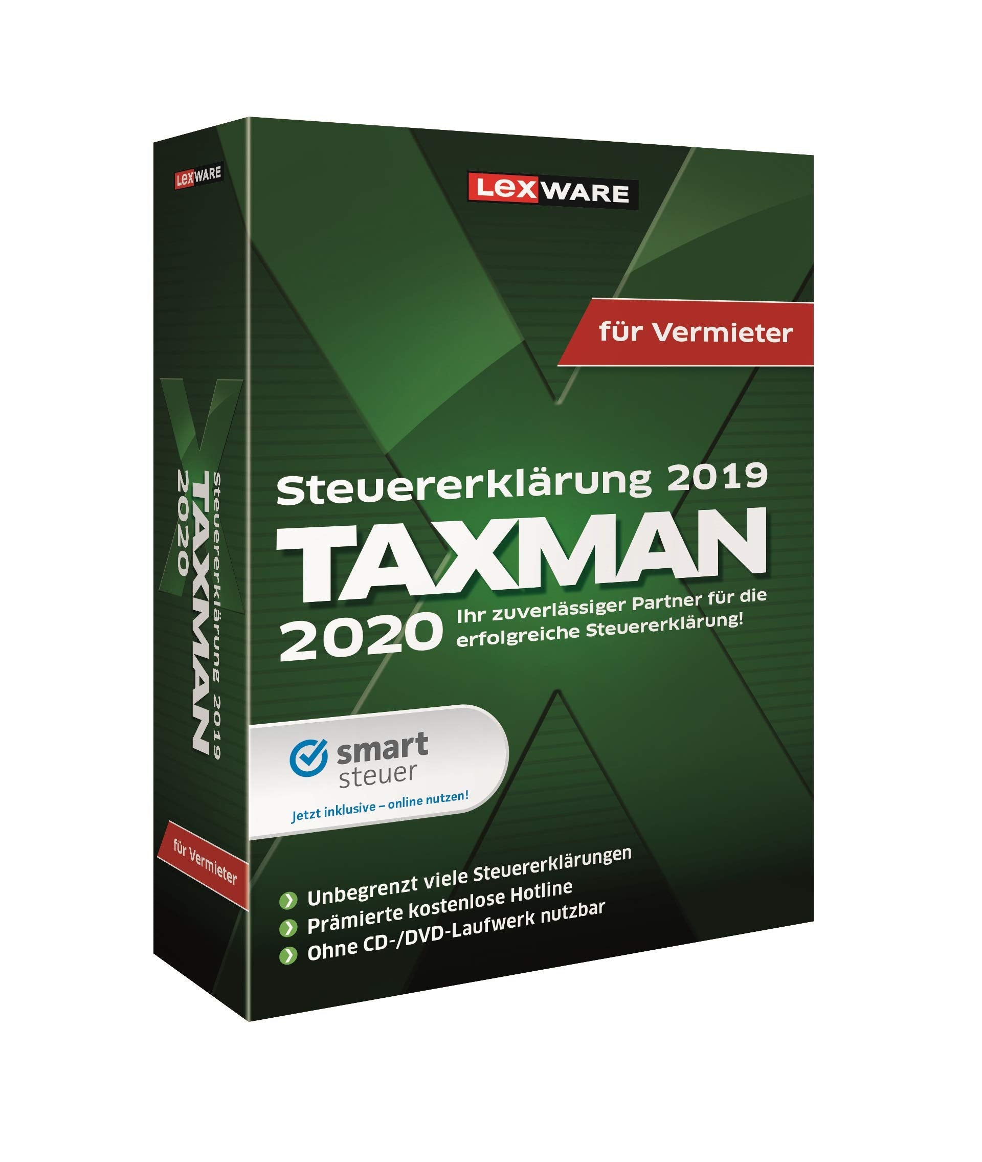 Lexware Taxman 2020 für das Steuerjahr 2019|Minibox|Übersichtliche Steuererklärungs-Software für Vermieter Taxes & Bookkeeping